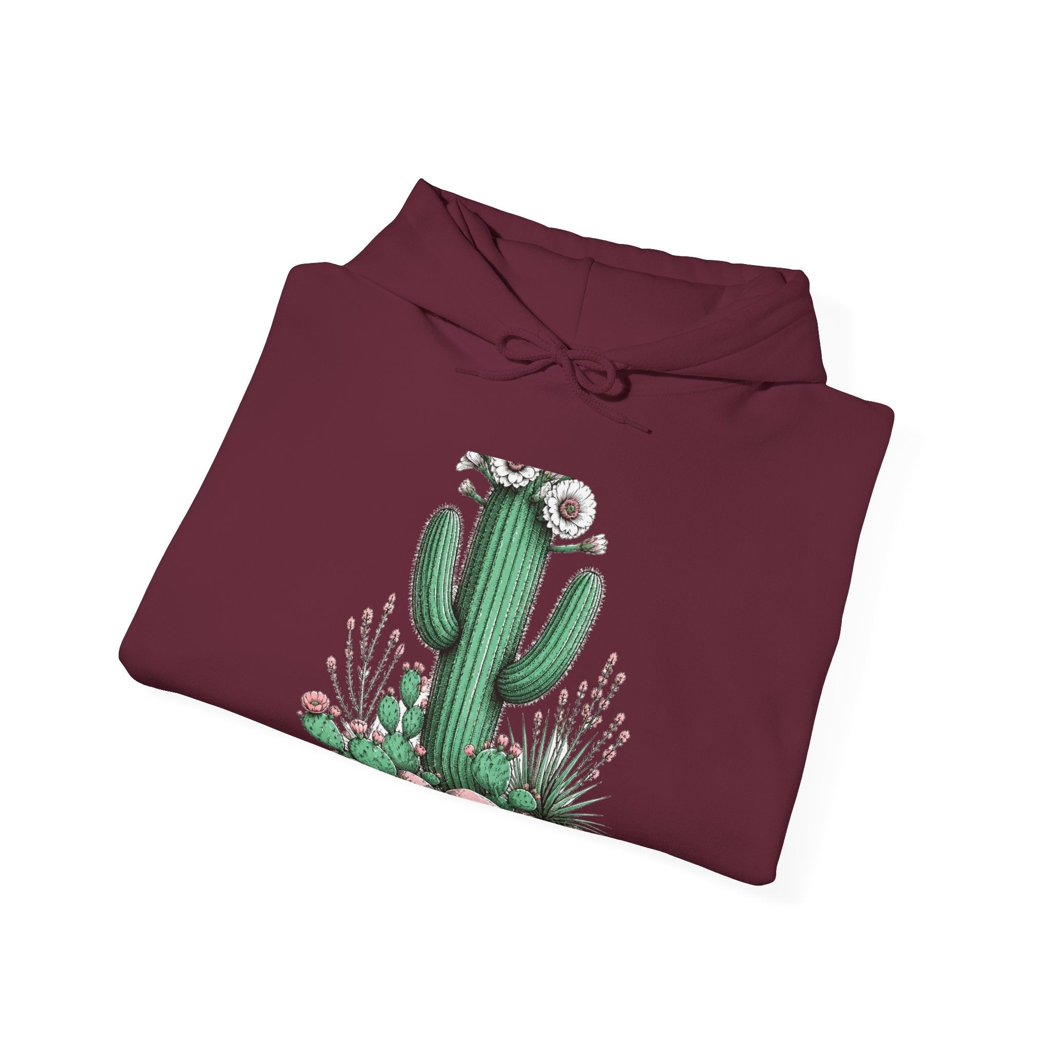 Matching Couple Sweatshirt - Desert & Rainforest Matching Couple Hooded Sweatshirt Hand-Drawn Art His Hers Best Friend Gift - Design A