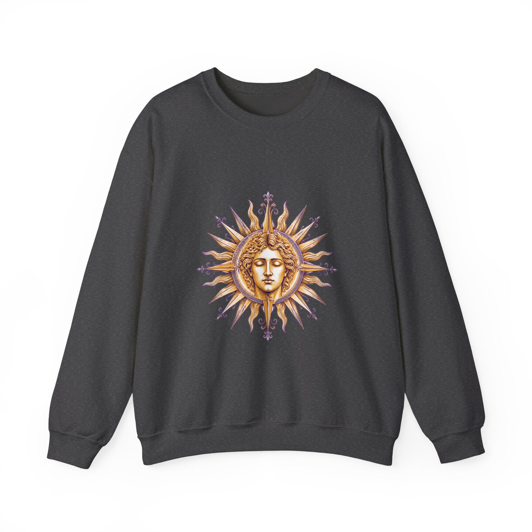 Matching Couple Sweatshirt - Helios & Selene Matching Couple Crewneck Sweatshirt Hand-Drawn Art His Hers Best Friend Gift - Design A