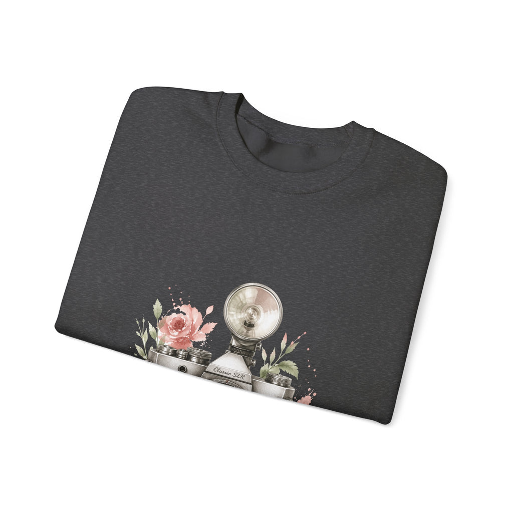 Matching Couple Sweatshirt - Camera & Film Matching Couple Crewneck Sweatshirt Watercolor Art His Hers Engagement Gift - Design A