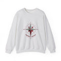 Matching Couple Sweatshirt - Compass North & South Matching Couple Crewneck Sweatshirt Geometric Art His Hers Couple Gift - Design B