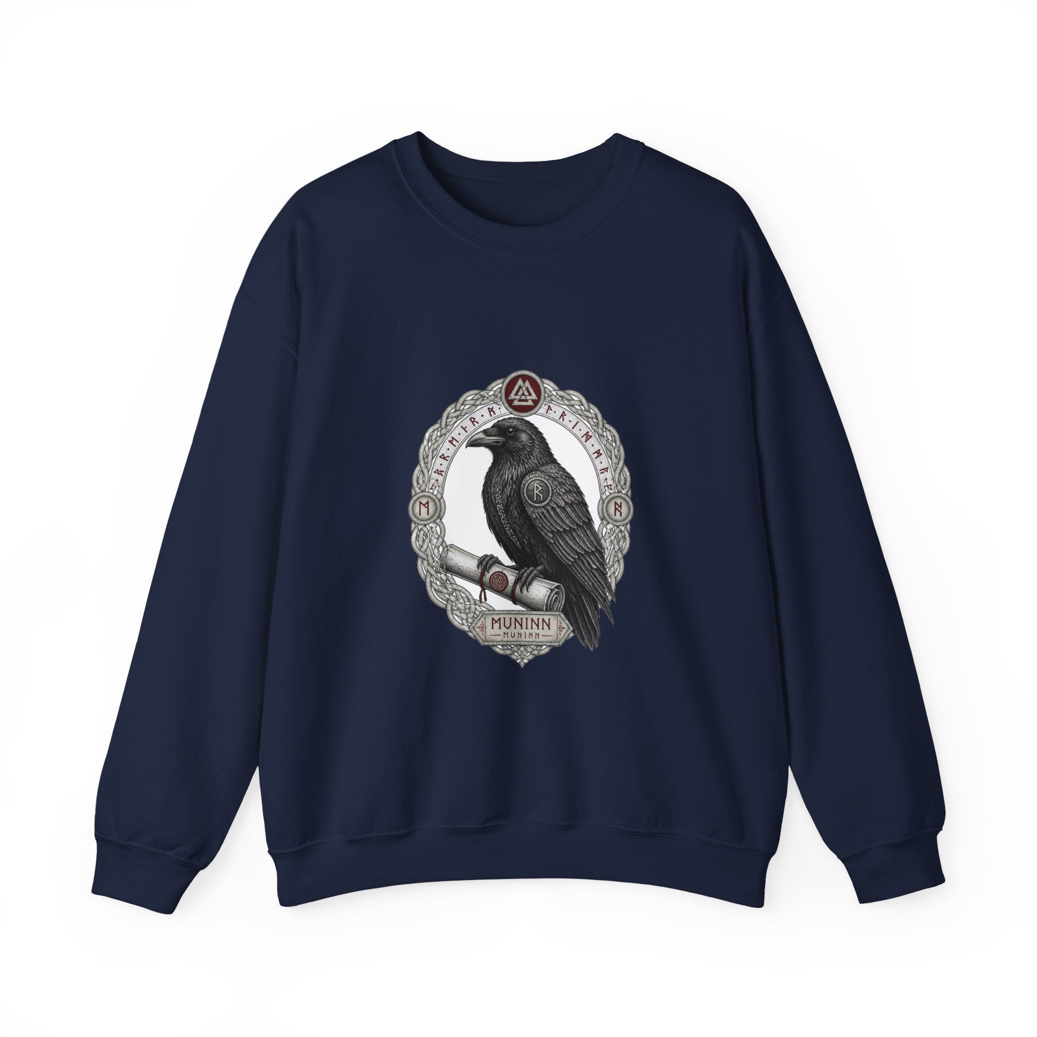 Matching Couple Sweatshirt - Huginn & Muninn Matching Couple Comfort Colors Crew Vintage Art His Hers Honeymoon Gift - Design B