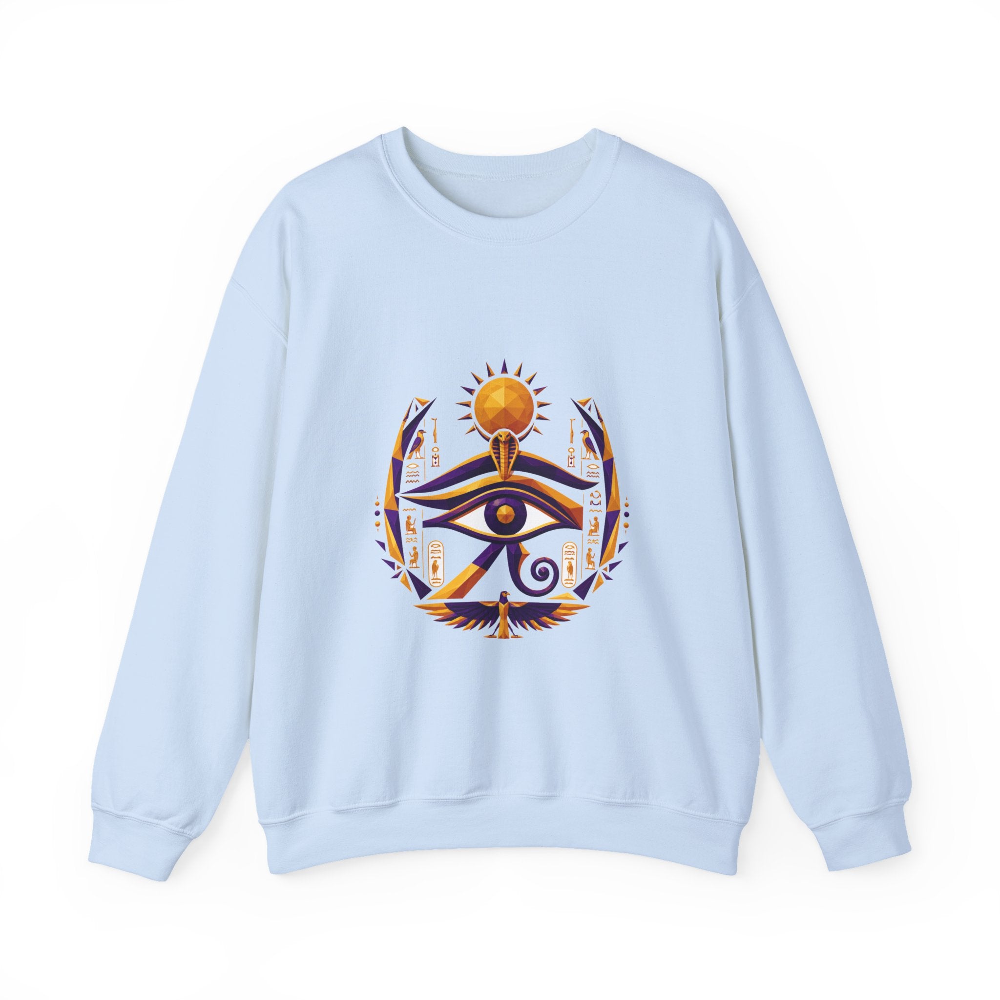 Matching Couple Sweatshirt - Eye of Ra & Horus Matching Couple Premium Fleece Sweatshirt Geometric Art His Hers Love Gift - Design A