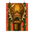 Light Bulb Circus Wall Art Poster 18×24 Pop Art Living Room Decor Maximalist Print