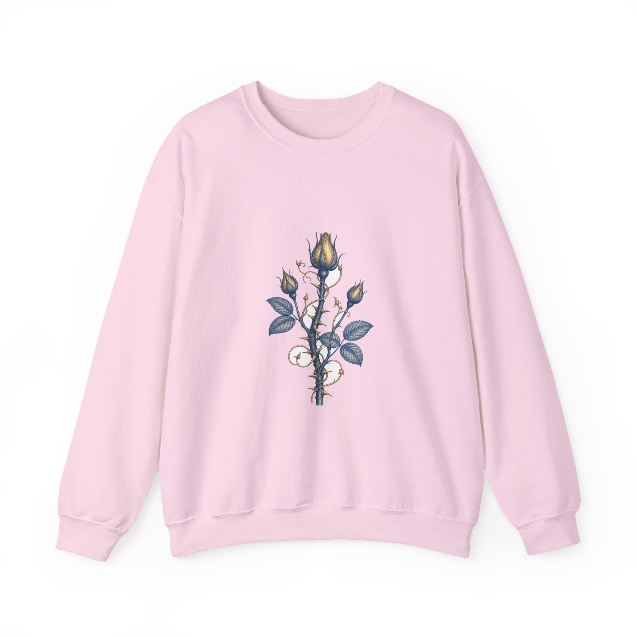 Matching Couple Sweatshirt - Rose & Thorn Matching Couple Comfort Colors Crew Vintage Art His Hers Honeymoon Gift - Design B