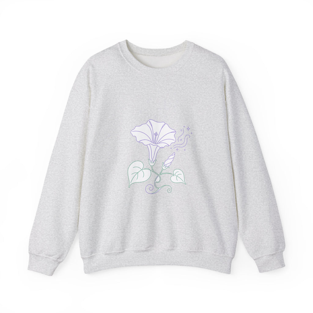 Matching Couple Sweatshirt - Sunflower & Moonflower Matching Couple Comfort Colors Crew Minimalist Art His Hers Christmas Gift - Design B
