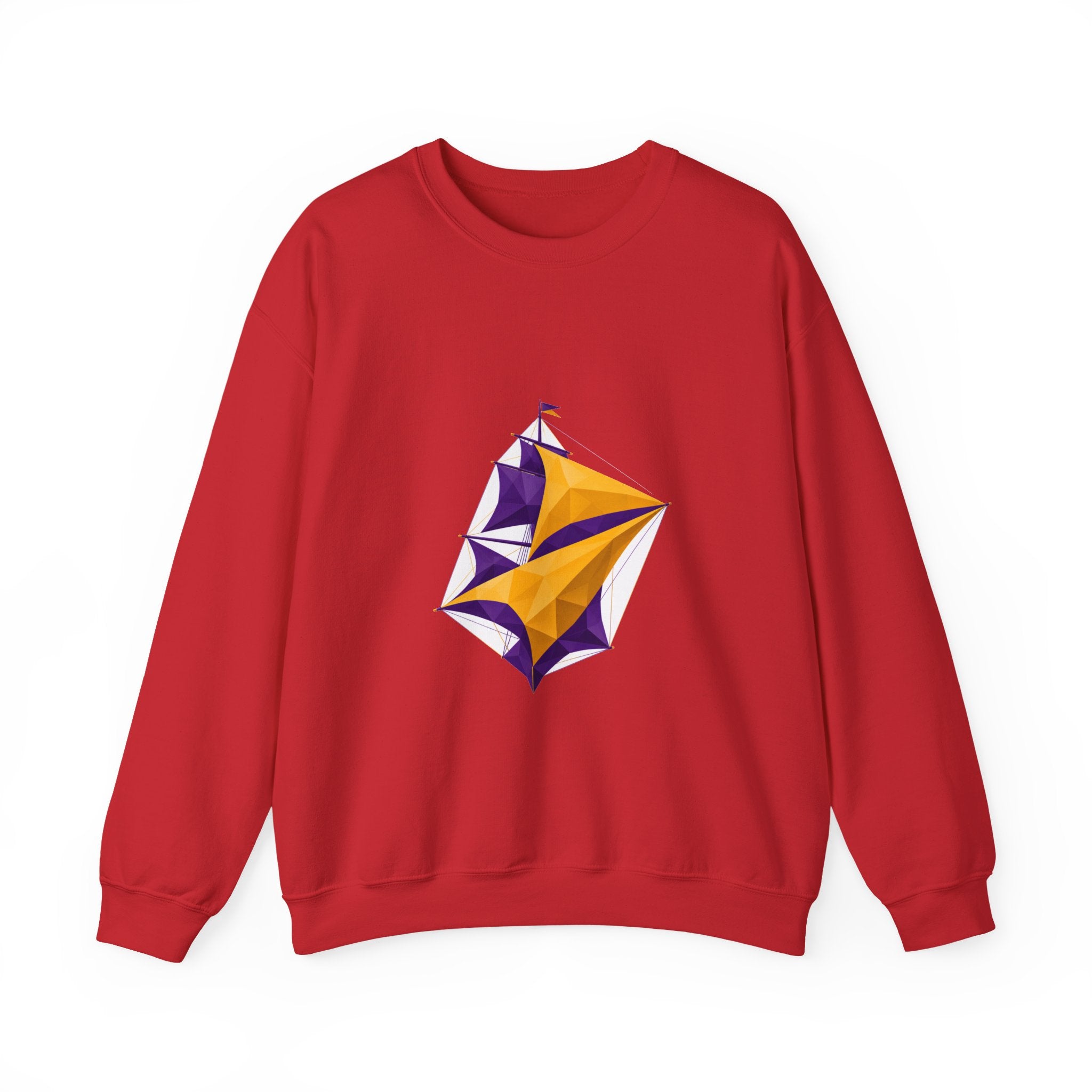 Matching Couple Sweatshirt - Anchor & Sail Matching Couple Crewneck Sweatshirt Geometric Art His Hers Couple Gift - Design B