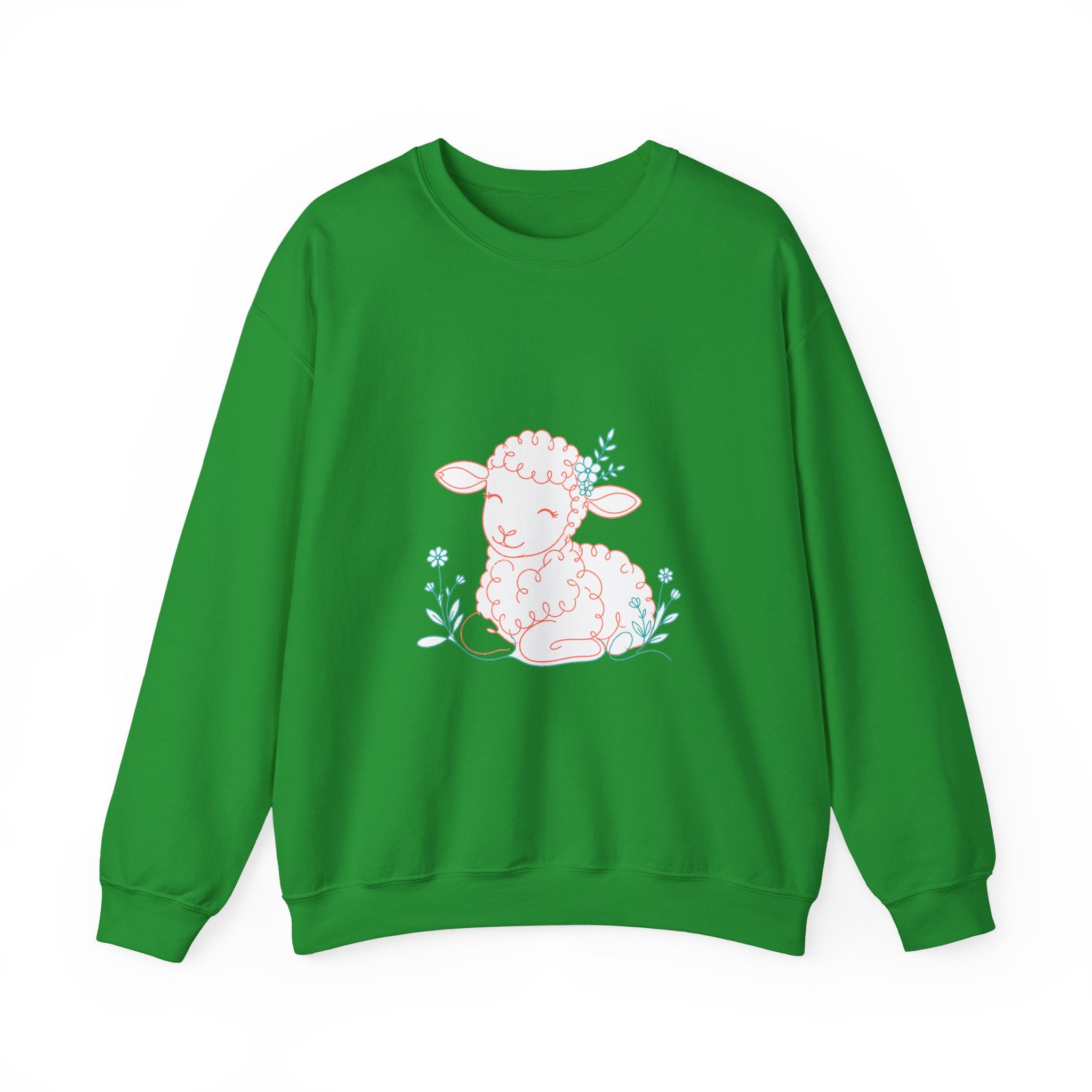 Matching Couple Sweatshirt - Lion & Lamb Matching Couple Premium Fleece Sweatshirt Minimalist Art His Hers Christmas Gift - Design B