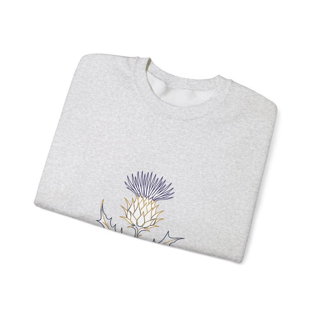 Matching Couple Sweatshirt - Lavender & Thistle Matching Couple Comfort Colors Crew Minimalist Art His Hers Christmas Gift - Design B