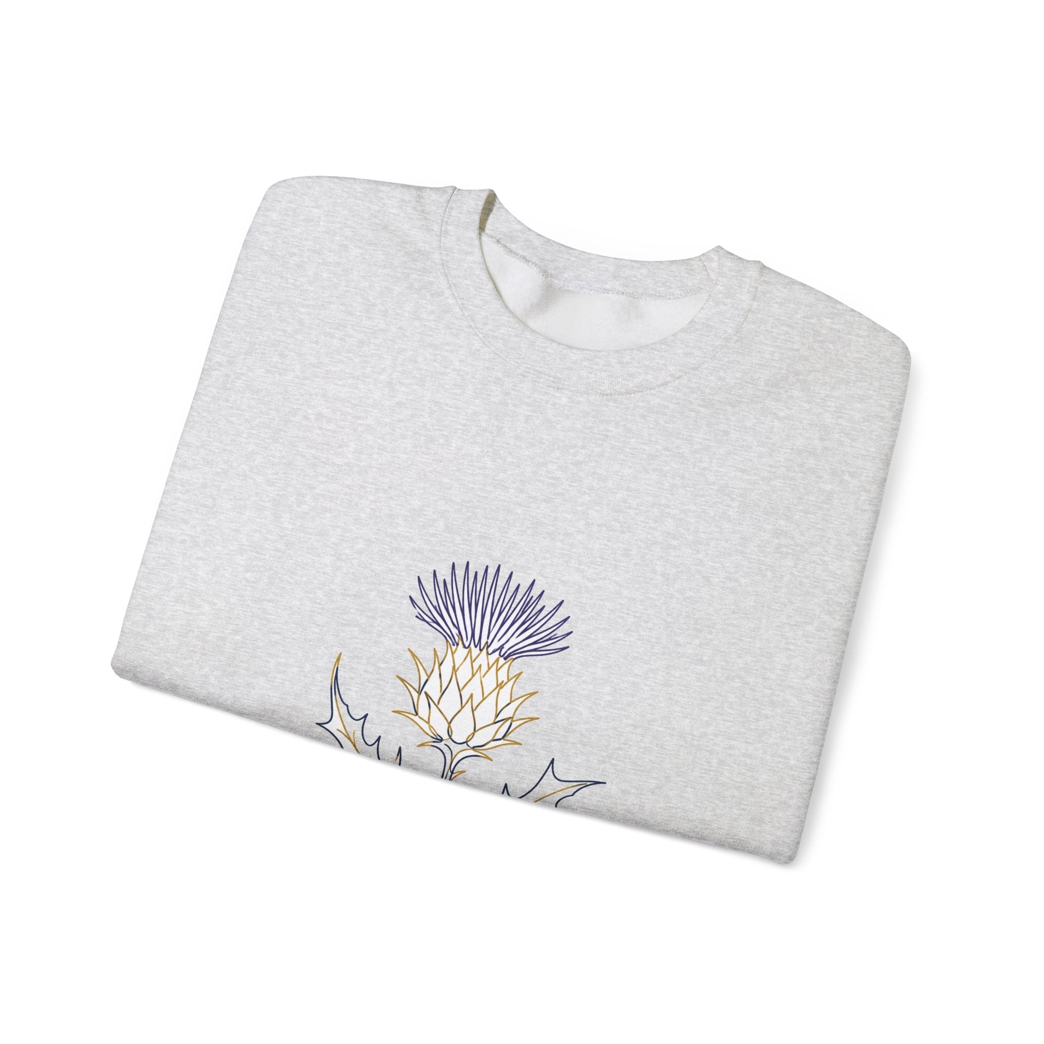 Matching Couple Sweatshirt - Lavender & Thistle Matching Couple Comfort Colors Crew Minimalist Art His Hers Christmas Gift - Design B