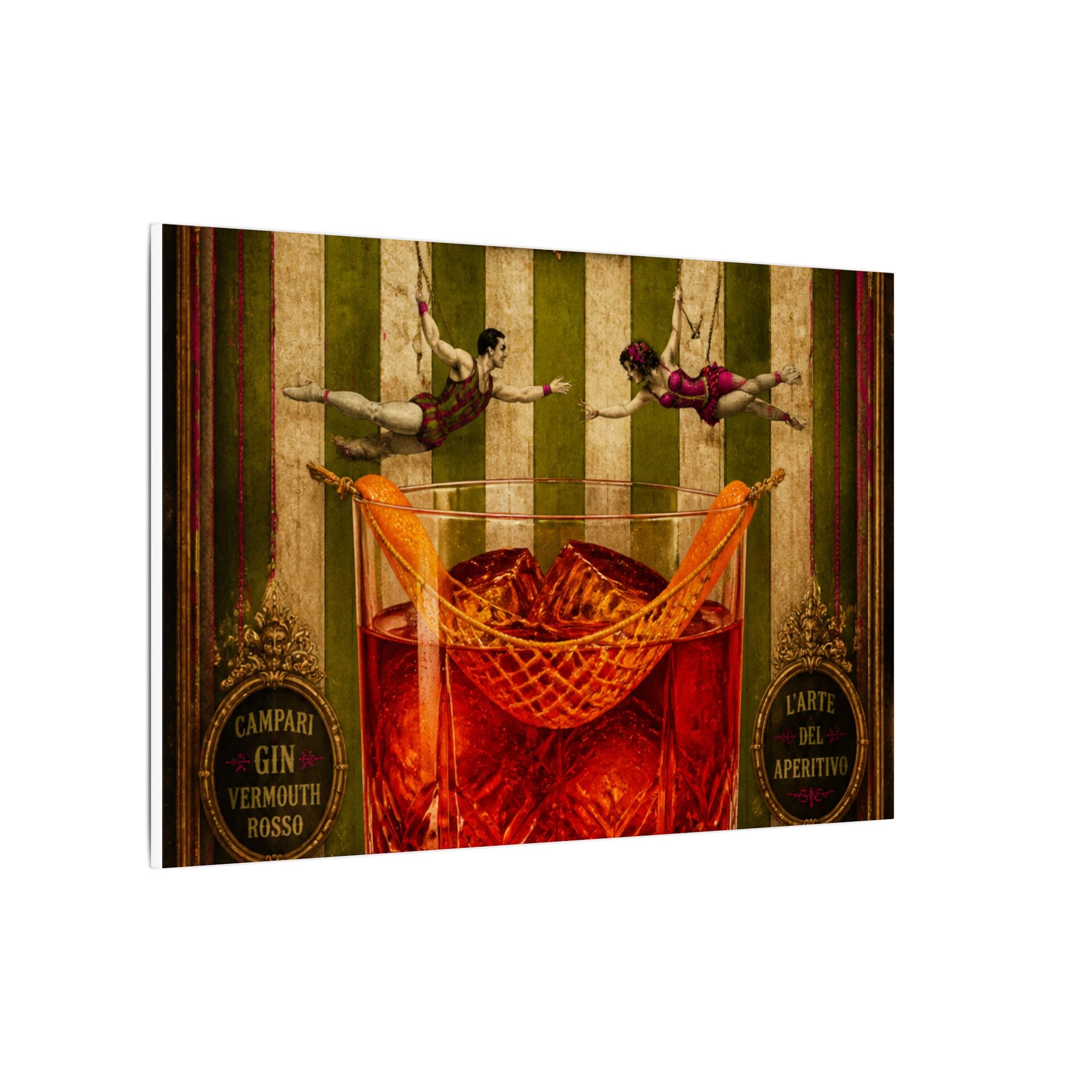 Negroni Trapeze Act Wall Art Canvas 24×36 Baroque Studio Decor Maximalist Print