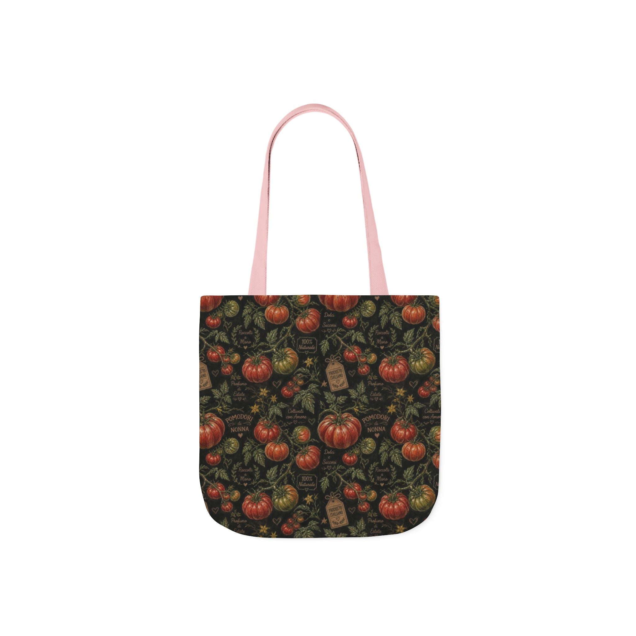 Heritage Tomatoes Canvas Tote Bag Mediterranean Kitchen Chalk Art Design Italian Cottagecore Gift