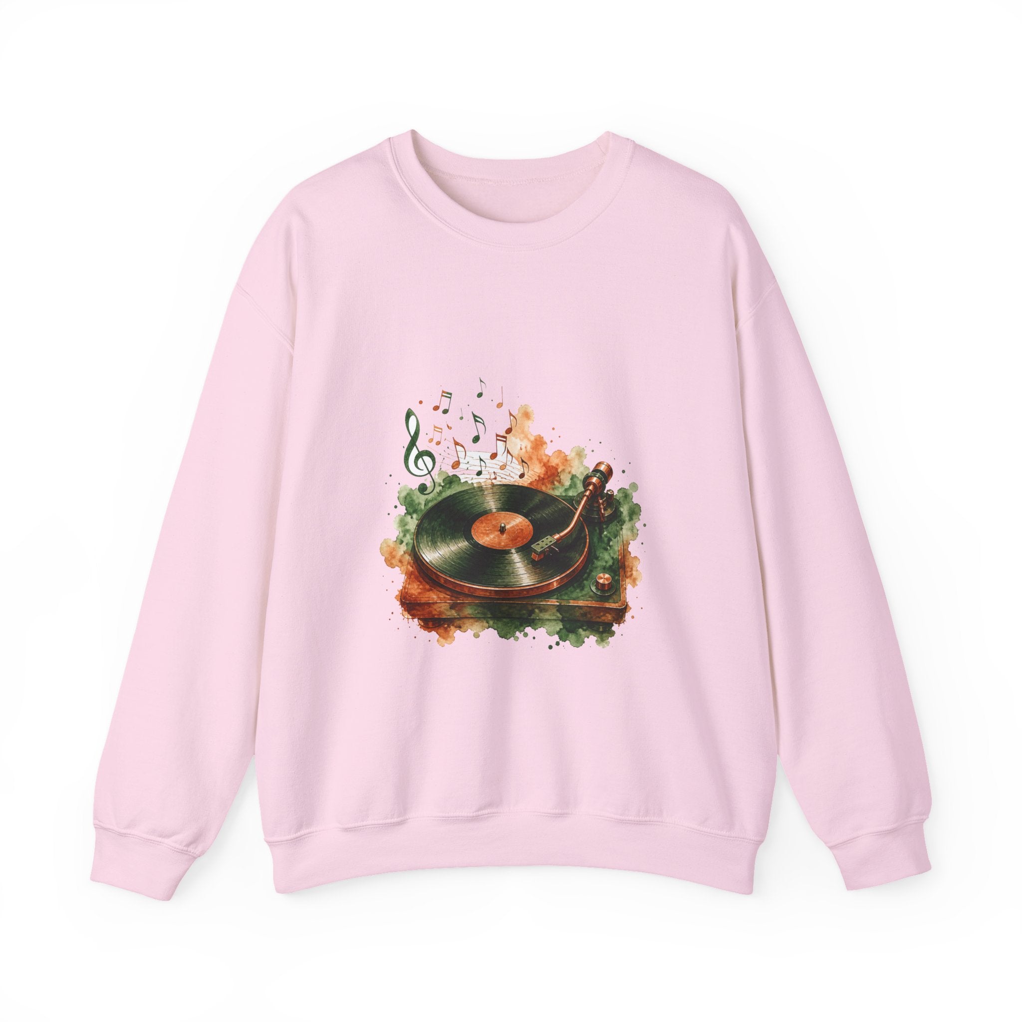 Matching Couple Sweatshirt - Vinyl & Cassette Matching Couple Premium Fleece Sweatshirt Watercolor Art His Hers Birthday Gift - Design A