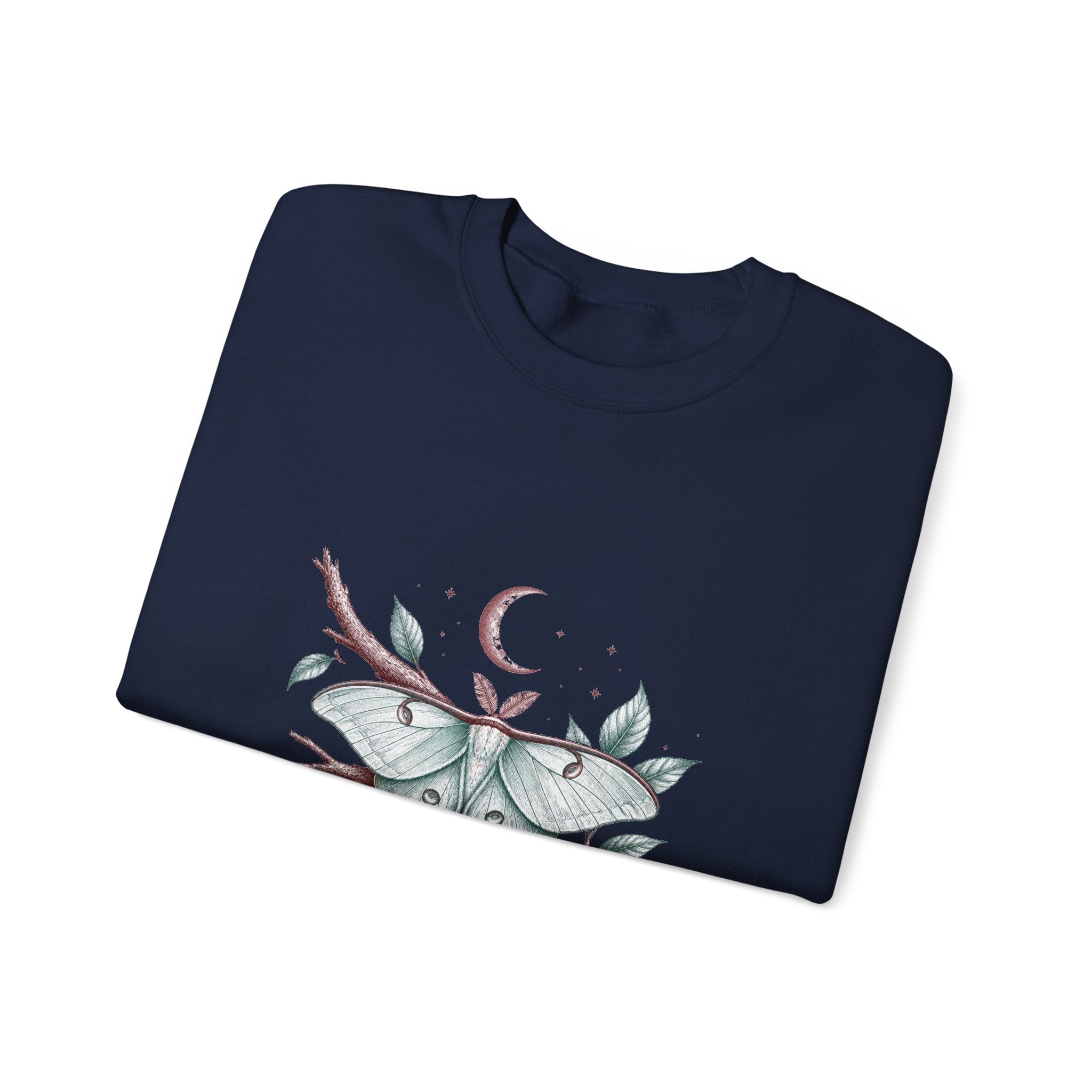 Matching Couple Sweatshirt - Butterfly & Moth Matching Couple Premium Fleece Sweatshirt Hand-Drawn Art His Hers Anniversary Gift - Design B