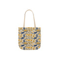 Biscotti & Vin Santo Canvas Tote Bag Mediterranean Kitchen Linocut Design Italian Cottagecore Gift