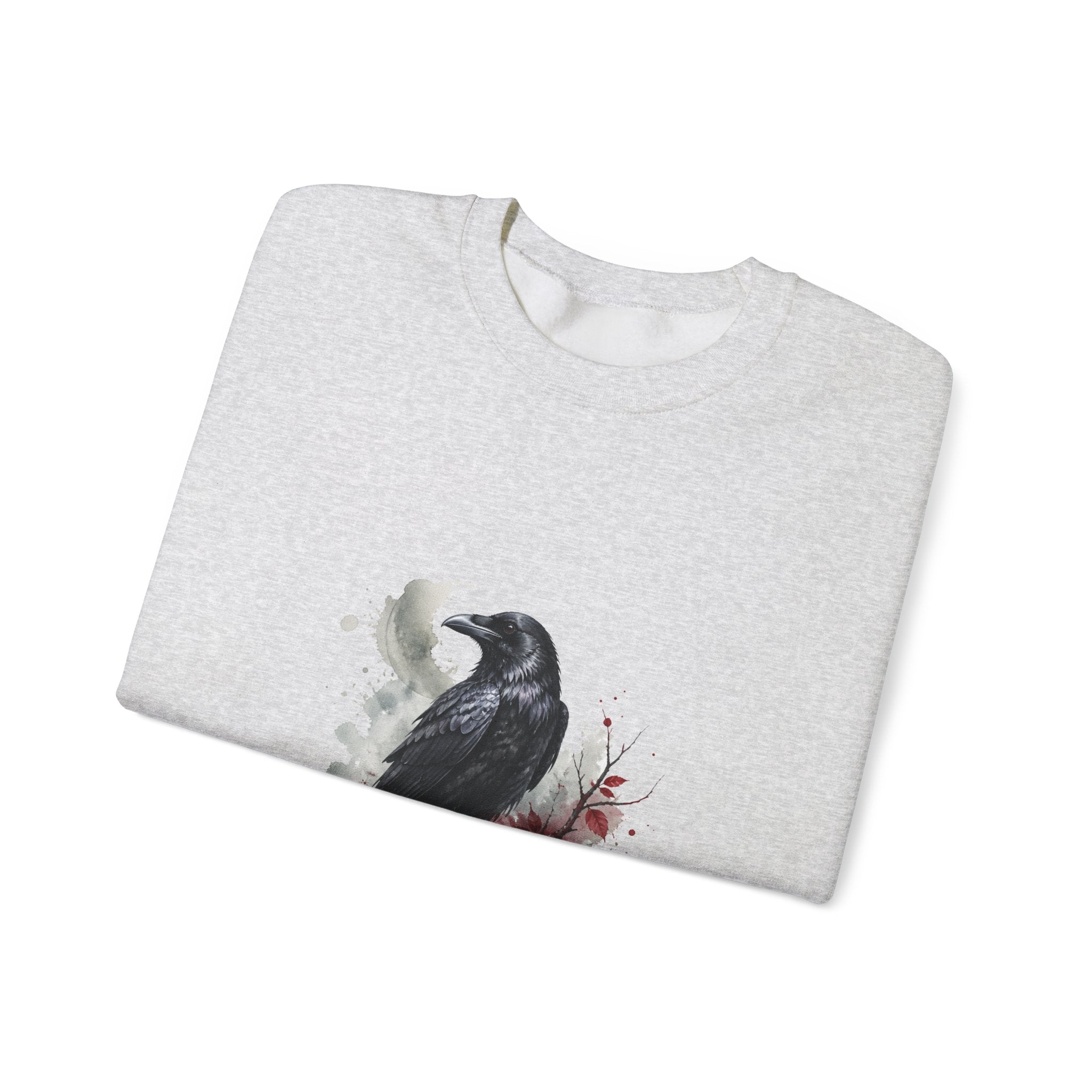 Matching Couple Sweatshirt - Raven & Swan Matching Couple Comfort Colors Crew Watercolor Art His Hers Birthday Gift - Design A