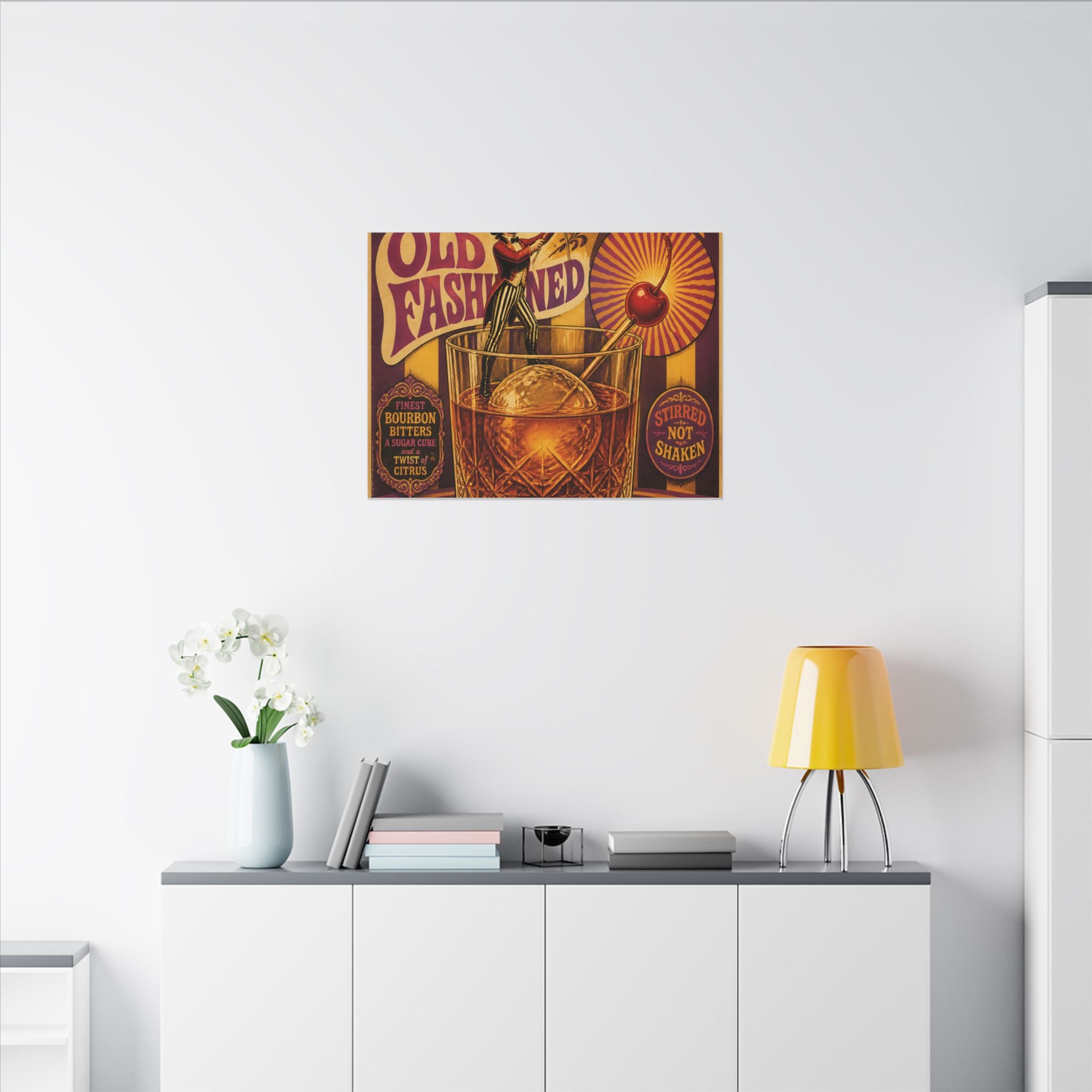 Old Fashioned Ringmaster Wall Art Canvas 16×20 Psychedelic Cafe Decor Maximalist Print