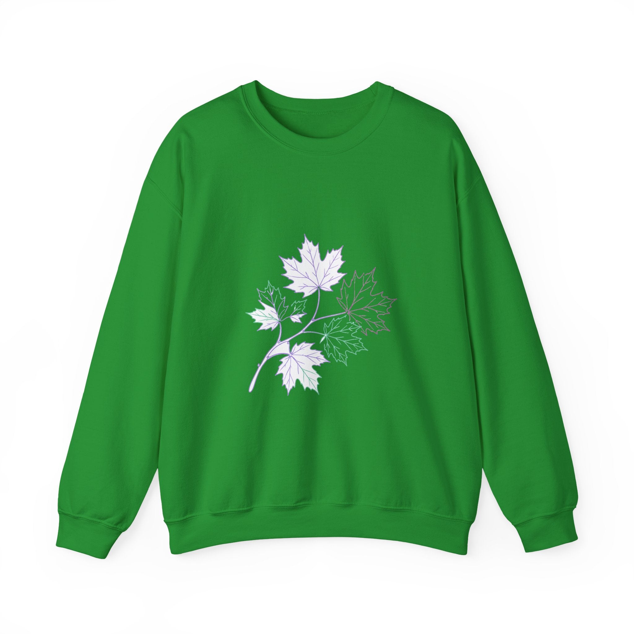 Matching Couple Sweatshirt - Cherry Blossom & Maple Leaf Matching Couple Crewneck Sweatshirt Minimalist Art His Hers Valentine Gift - Design B