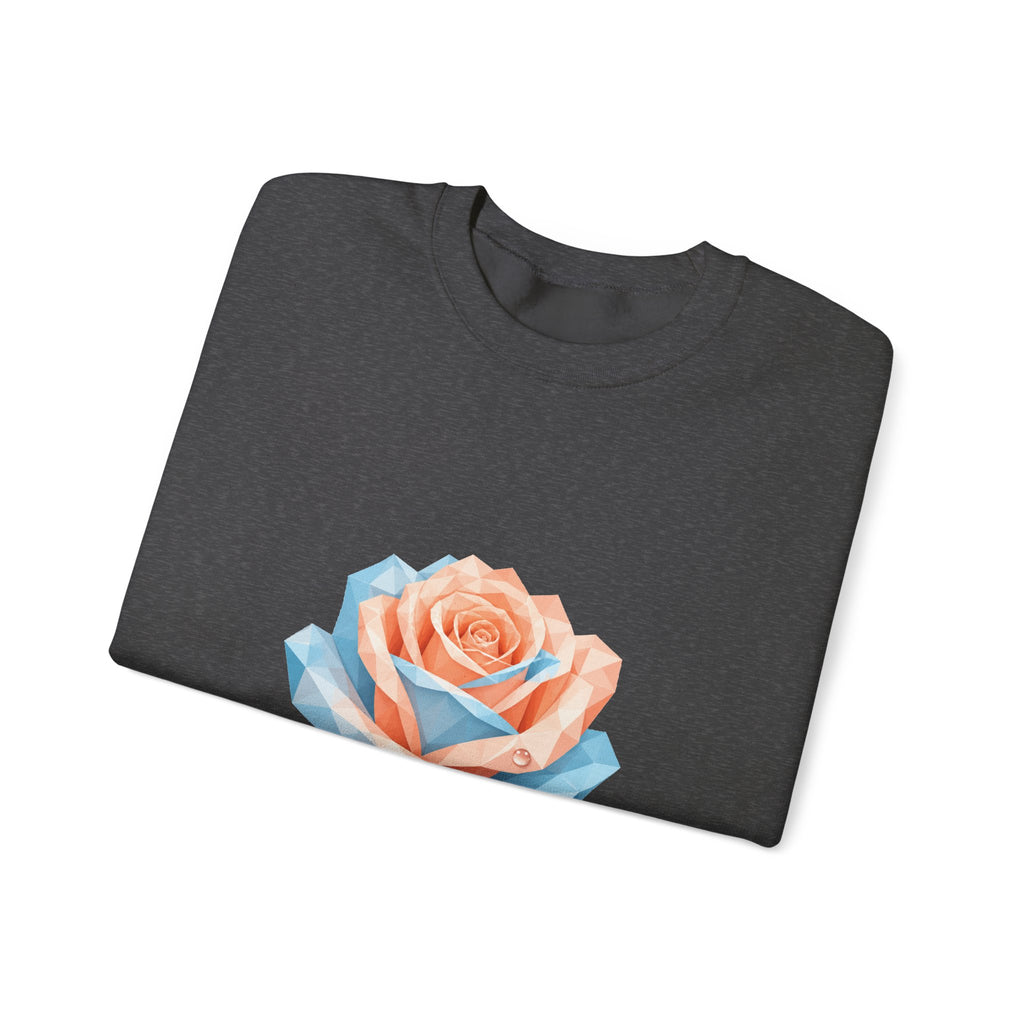 Matching Couple Sweatshirt - Rose & Thorn Matching Couple Comfort Colors Crew Geometric Art His Hers Love Gift - Design A