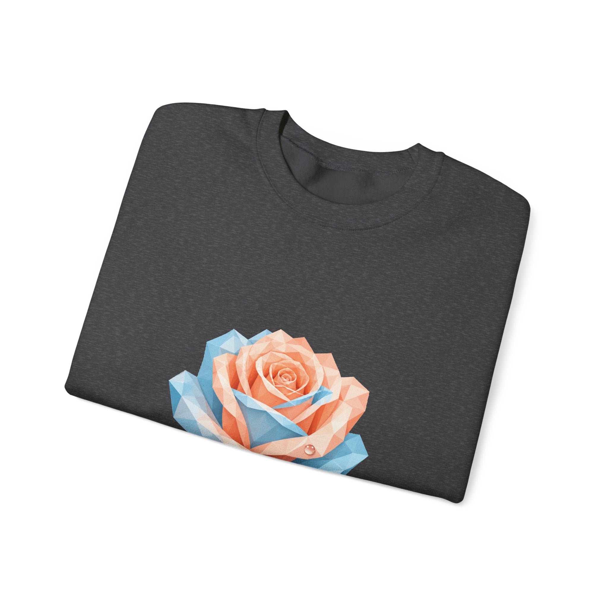 Matching Couple Sweatshirt - Rose & Thorn Matching Couple Comfort Colors Crew Geometric Art His Hers Love Gift - Design A