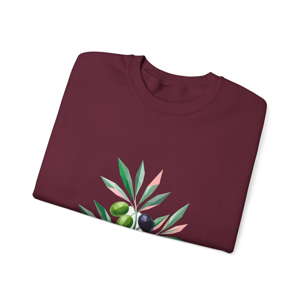 Matching Couple Sweatshirt - Olive Branch & Fig Matching Couple Comfort Colors Crew Geometric Art His Hers Love Gift - Design A