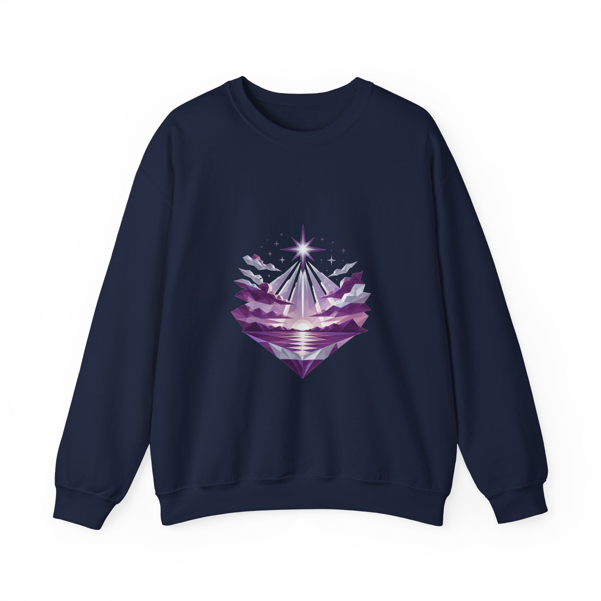 Matching Couple Sweatshirt - Evening & Morning Star Matching Couple Crewneck Sweatshirt Geometric Art His Hers Couple Gift - Design A