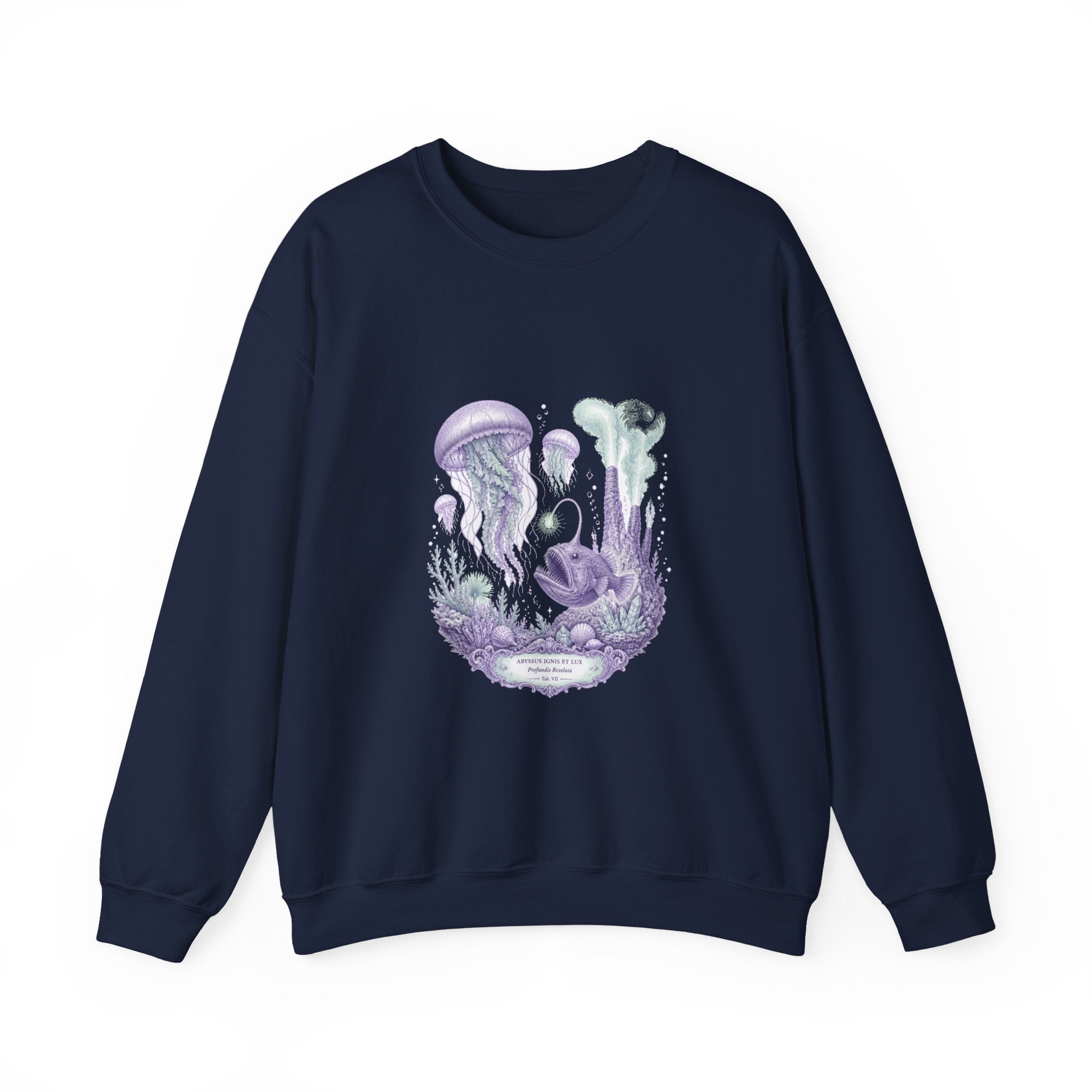 Matching Couple Sweatshirt - Coral Reef & Deep Sea Matching Couple Comfort Colors Crew Vintage Art His Hers Honeymoon Gift - Design B