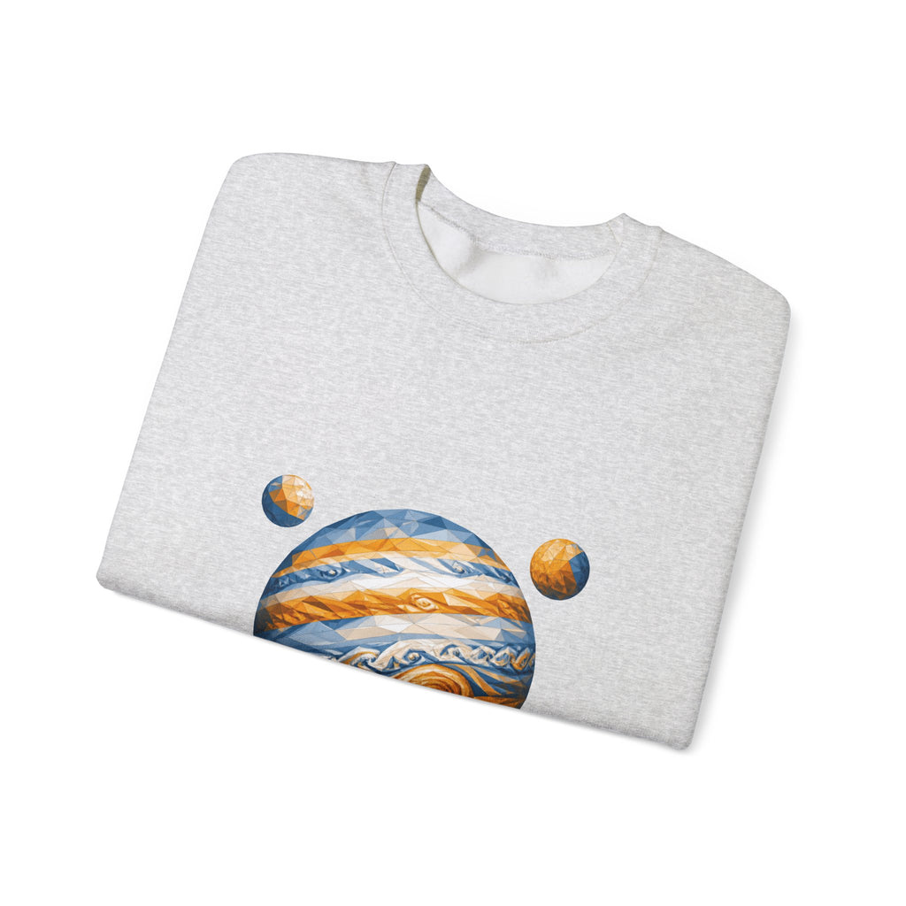 Matching Couple Sweatshirt - Saturn & Jupiter Matching Couple Comfort Colors Crew Geometric Art His Hers Love Gift - Design B