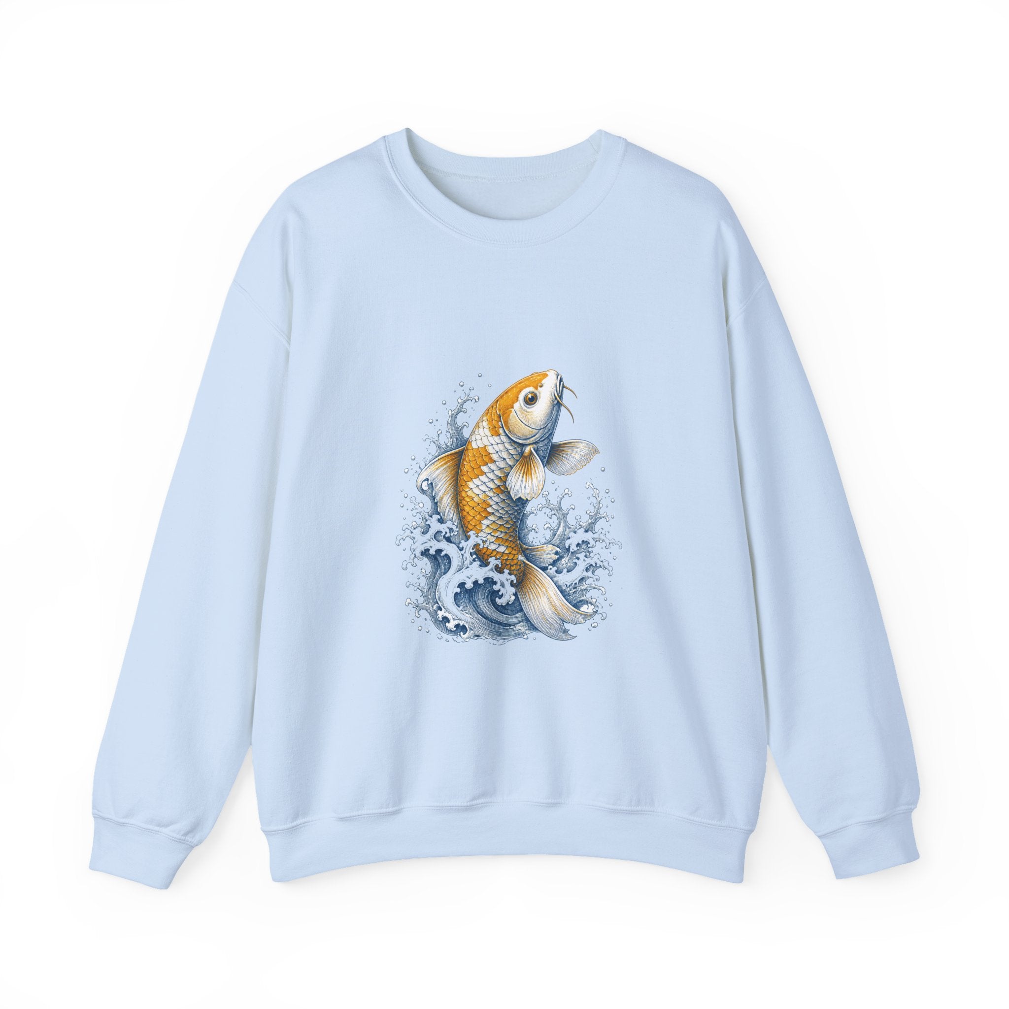 Matching Couple Sweatshirt - Koi Fish Yin Yang Matching Couple Comfort Colors Crew Vintage Art His Hers Honeymoon Gift - Design A