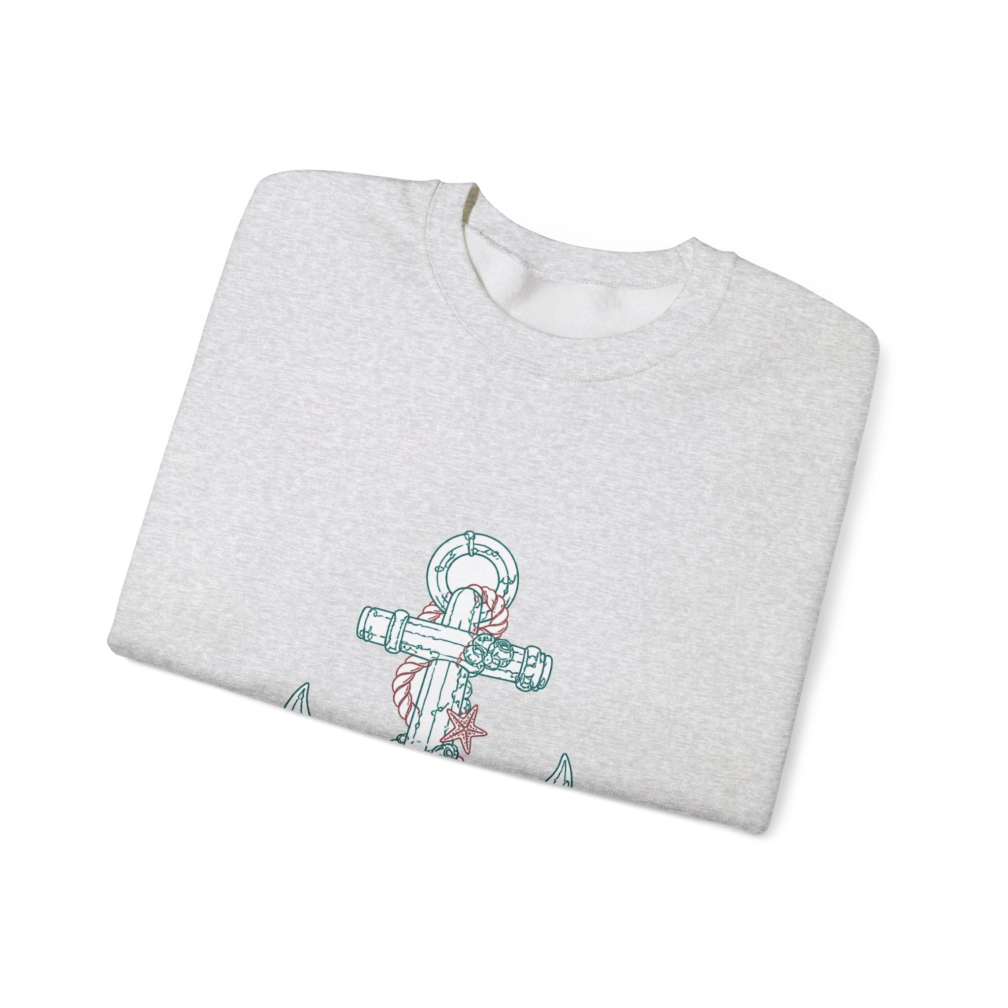 Matching Couple Sweatshirt - Anchor & Sail Matching Couple Comfort Colors Crew Minimalist Art His Hers Christmas Gift - Design A