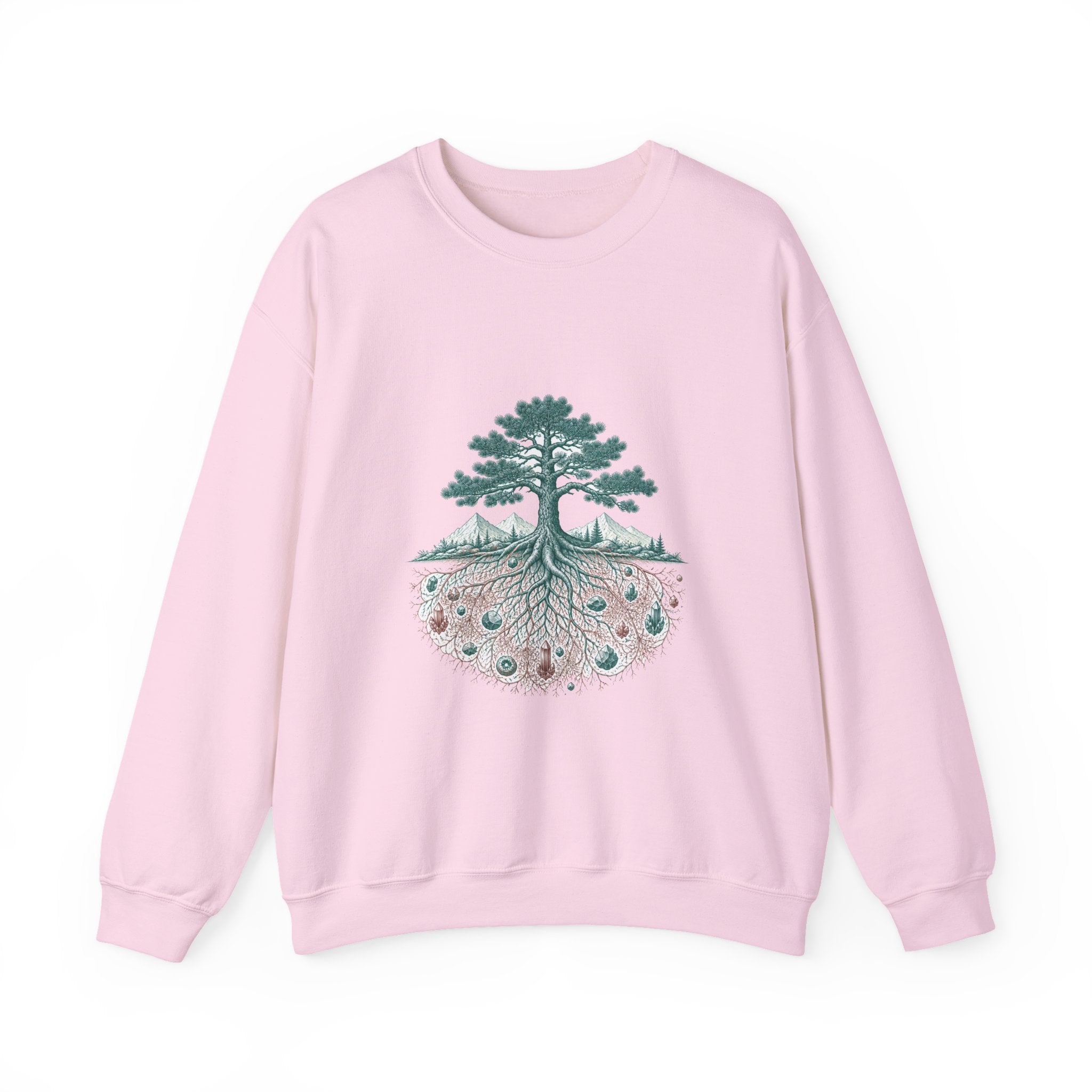 Matching Couple Sweatshirt - Ancient Oak & Deep Roots Matching Couple Premium Fleece Sweatshirt Vintage Art His Hers Honeymoon Gift - Design B