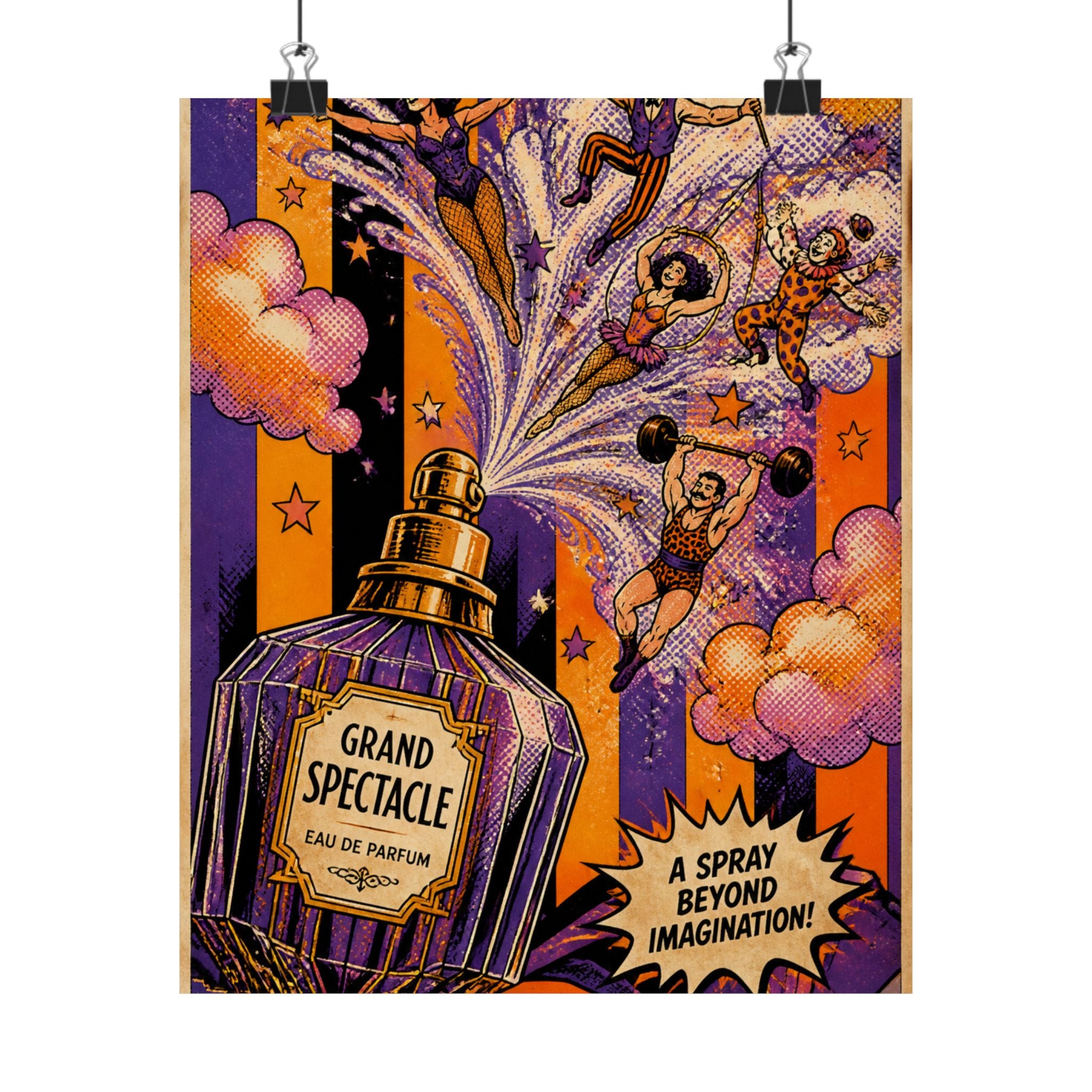 Perfume Bottle Fountain Wall Art Poster 24×36 Pop Art Restaurant Decor Maximalist Print