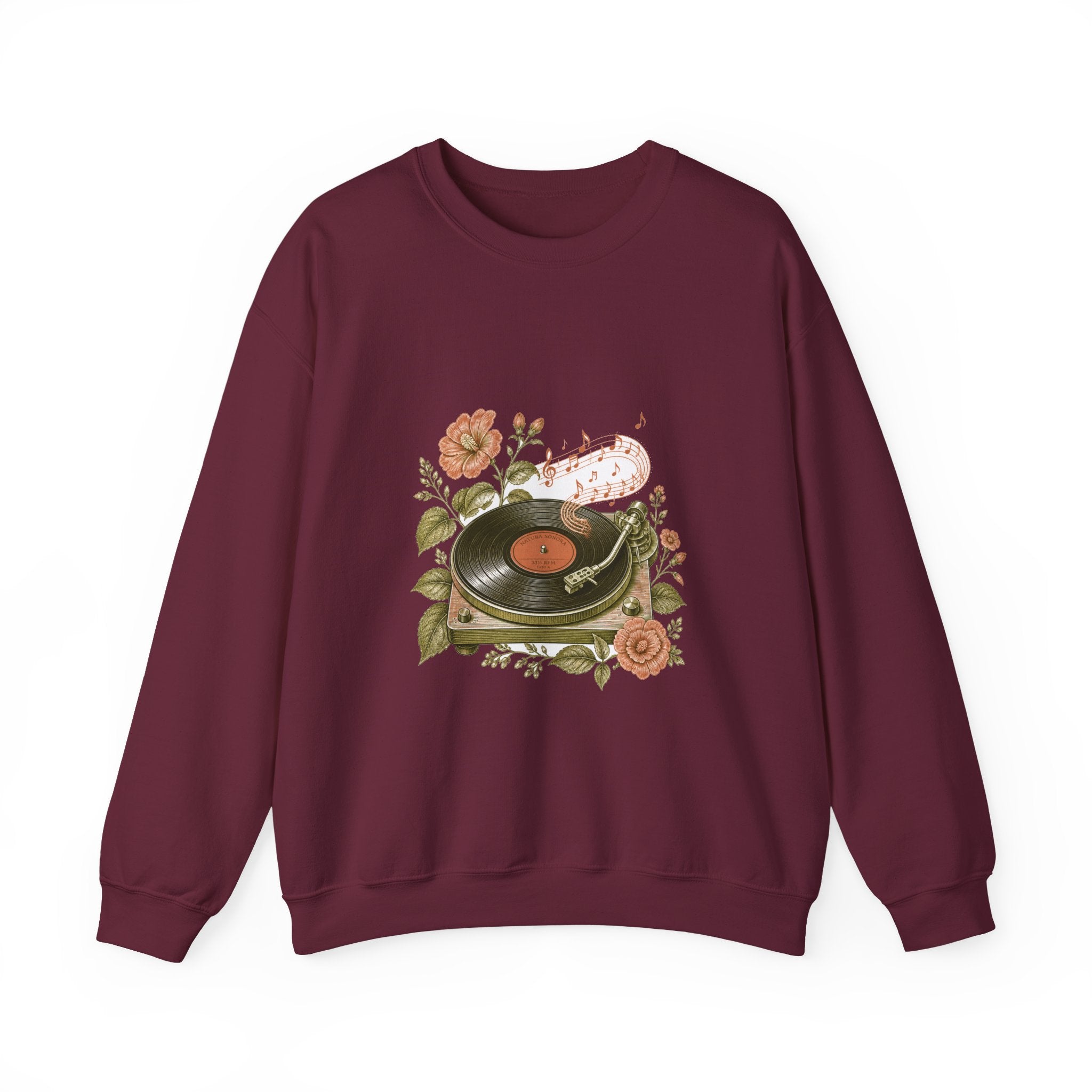 Matching Couple Sweatshirt - Vinyl & Cassette Matching Couple Premium Fleece Sweatshirt Vintage Art His Hers Honeymoon Gift - Design A