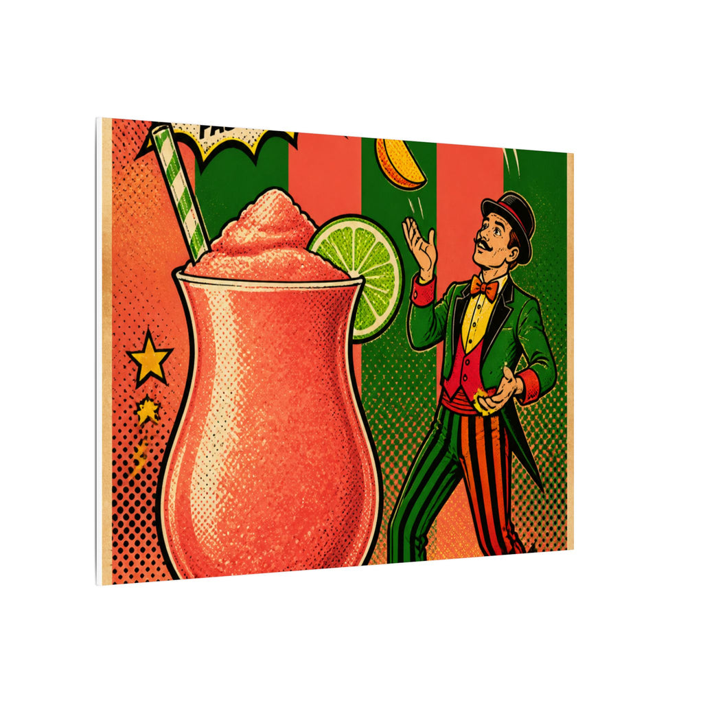 Daiquiri Fruit Juggler Wall Art Canvas 16×20 Pop Art Living Room Decor Maximalist Print
