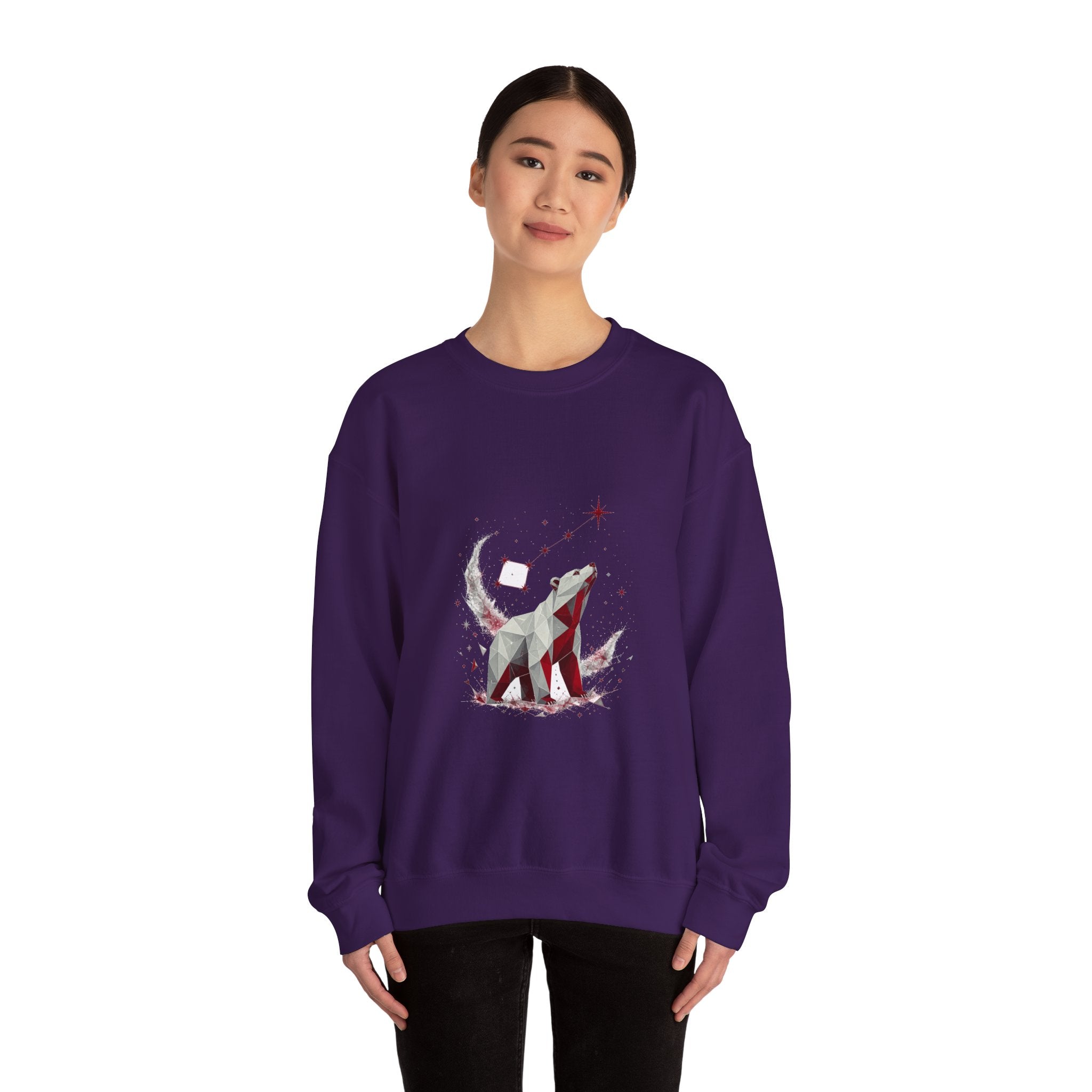 Matching Couple Sweatshirt - Big & Little Dipper Matching Couple Premium Fleece Sweatshirt Geometric Art His Hers Love Gift - Design B