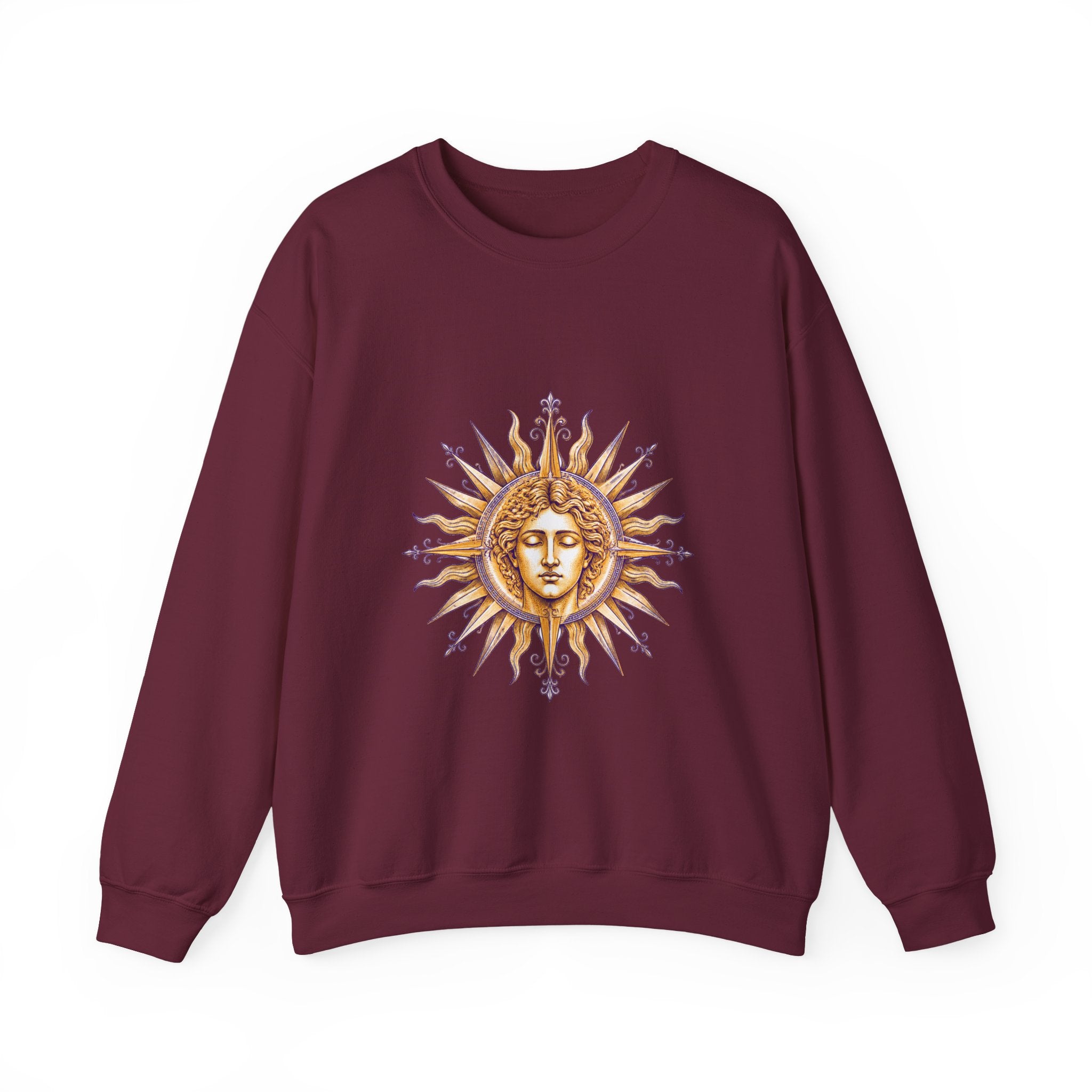 Matching Couple Sweatshirt - Helios & Selene Matching Couple Crewneck Sweatshirt Hand-Drawn Art His Hers Best Friend Gift - Design A
