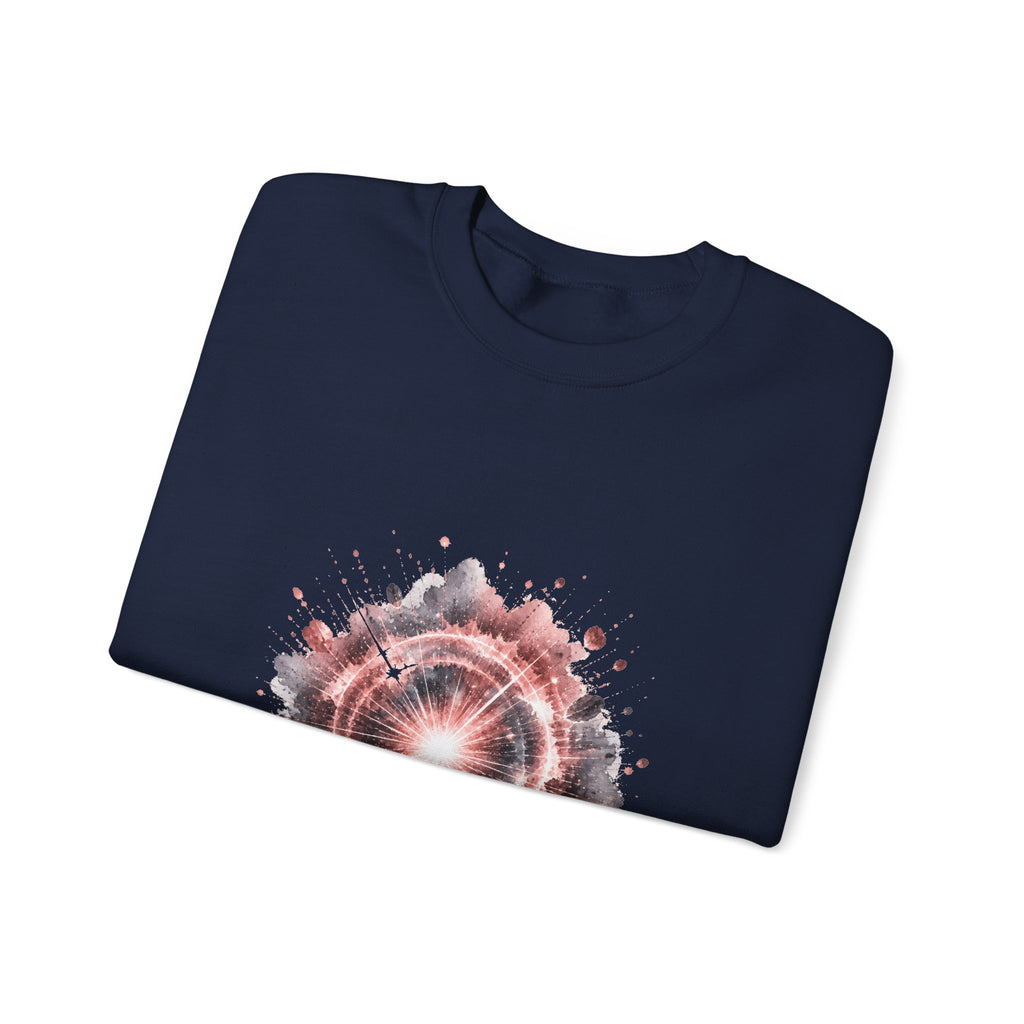 Matching Couple Sweatshirt - Galaxy & Supernova Matching Couple Premium Fleece Sweatshirt Watercolor Art His Hers Birthday Gift - Design B