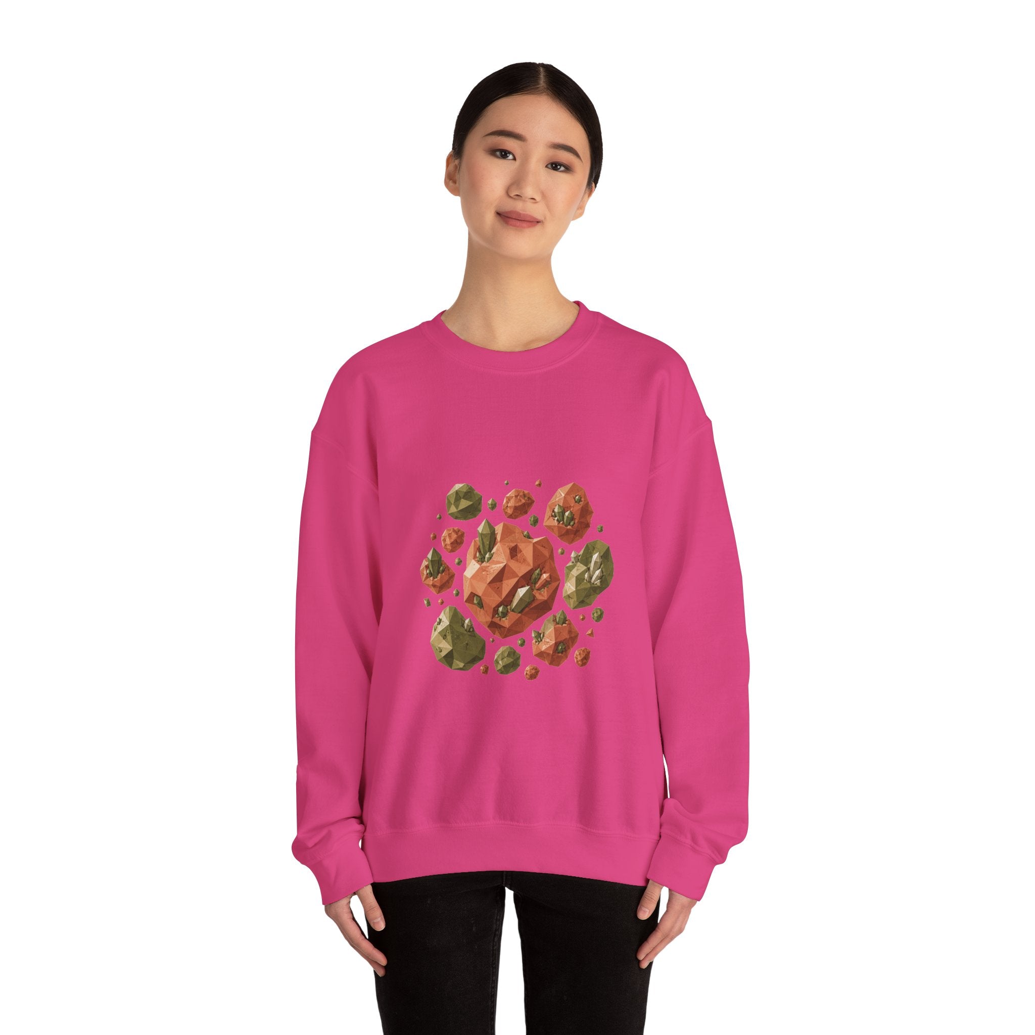 Matching Couple Sweatshirt - Comet & Asteroid Matching Couple Crewneck Sweatshirt Geometric Art His Hers Couple Gift - Design B