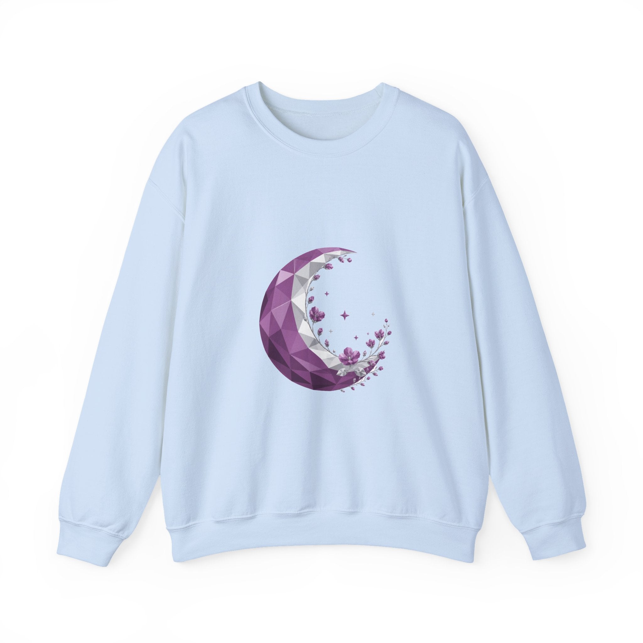 Matching Couple Sweatshirt - Waxing & Waning Moon Matching Couple Premium Fleece Sweatshirt Geometric Art His Hers Love Gift - Design A