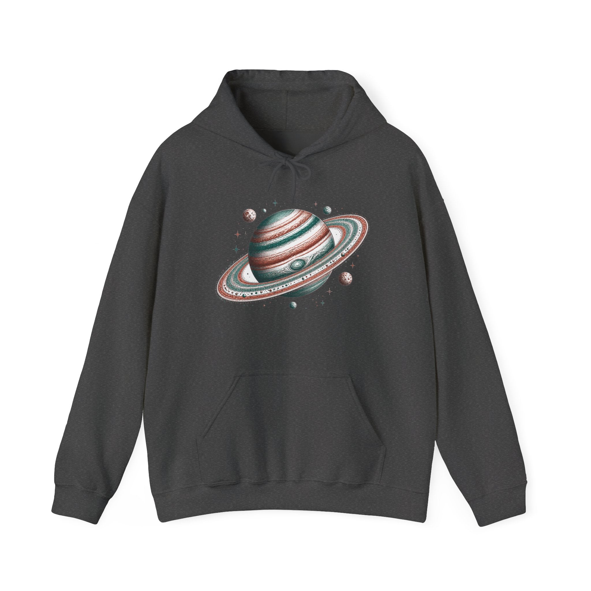 Matching Couple Sweatshirt - Astronaut & Planet Matching Couple Hooded Sweatshirt Hand-Drawn Art His Hers Best Friend Gift - Design B