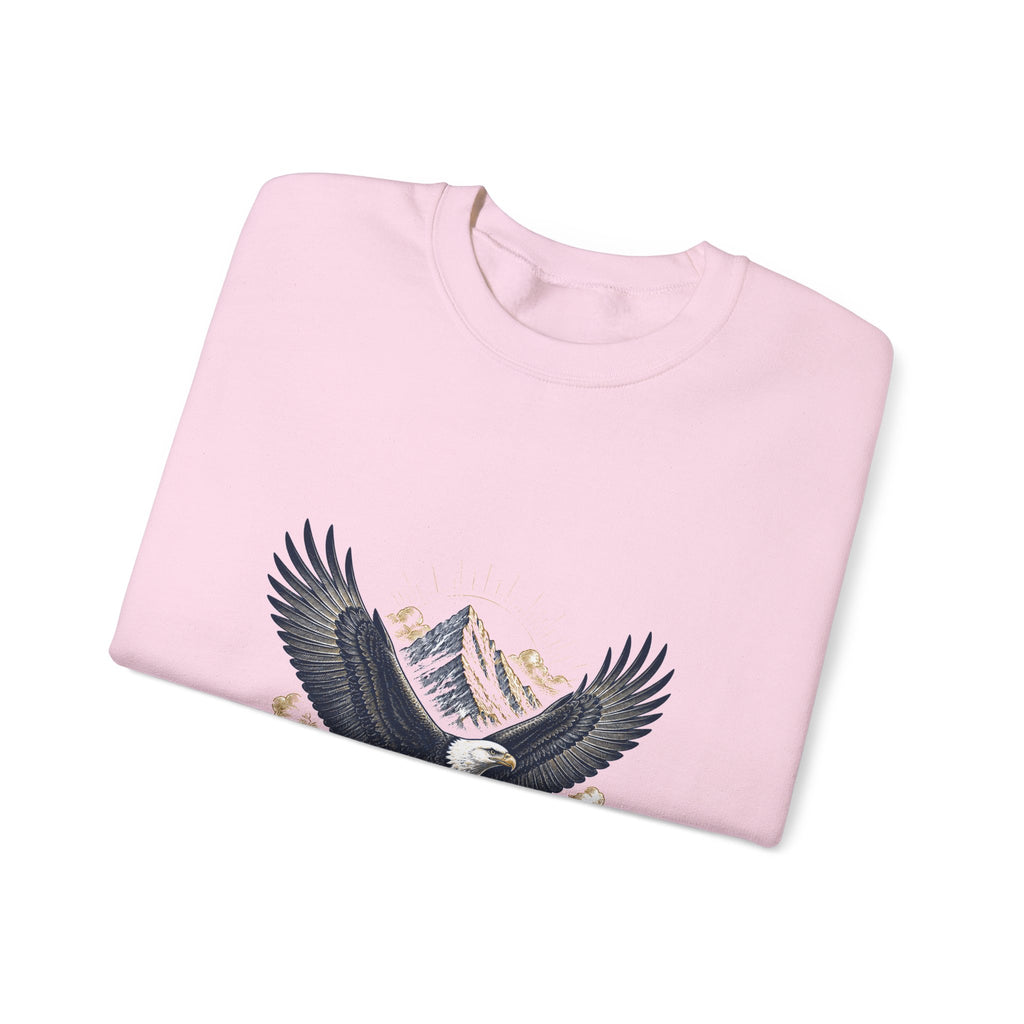 Matching Couple Sweatshirt - Eagle & Whale Matching Couple Crewneck Sweatshirt Vintage Art His Hers Wedding Gift - Design A