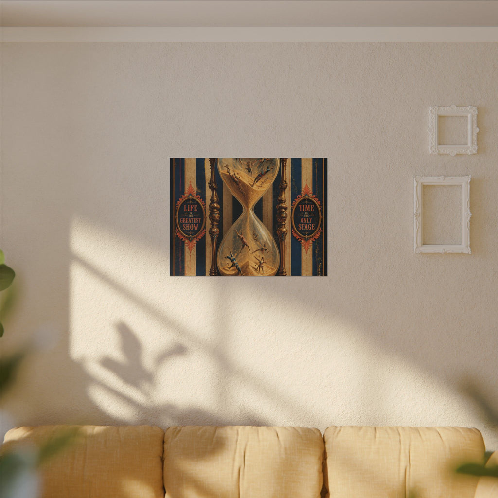 Hourglass Acrobats Wall Art Canvas 24×36 Baroque Studio Decor Maximalist Print