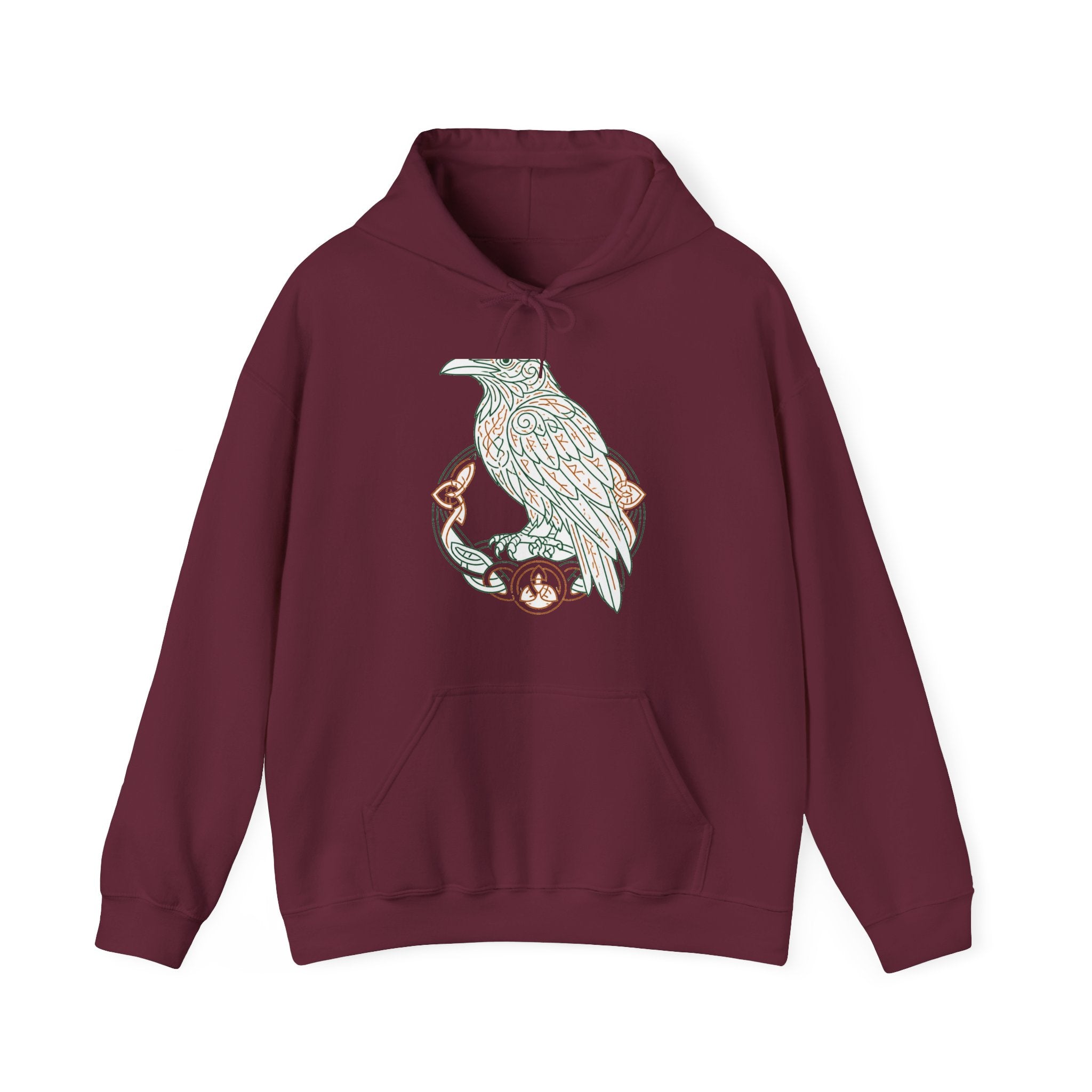 Matching Couple Sweatshirt - Huginn & Muninn Matching Couple Hooded Sweatshirt Minimalist Art His Hers Valentine Gift - Design A