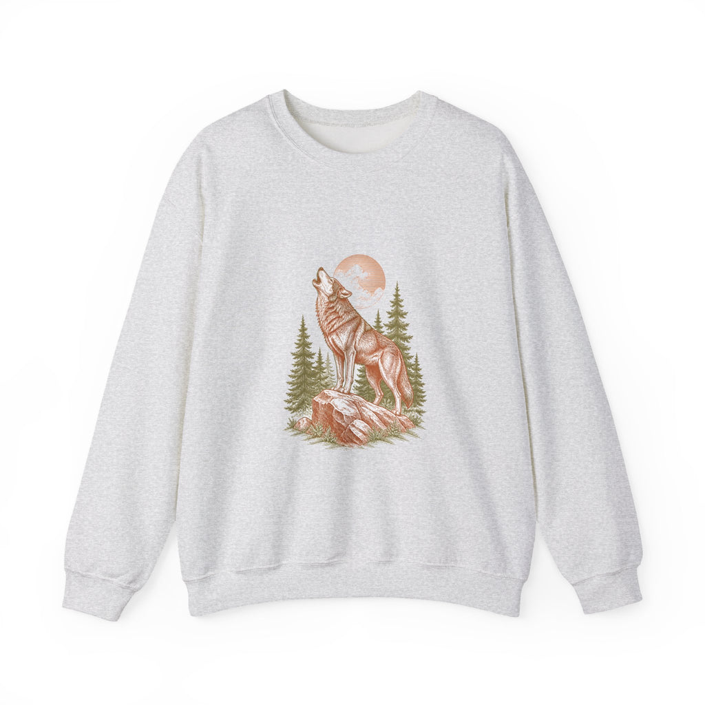 Matching Couple Sweatshirt - Wolf & Dove Matching Couple Crewneck Sweatshirt Vintage Art His Hers Wedding Gift - Design A