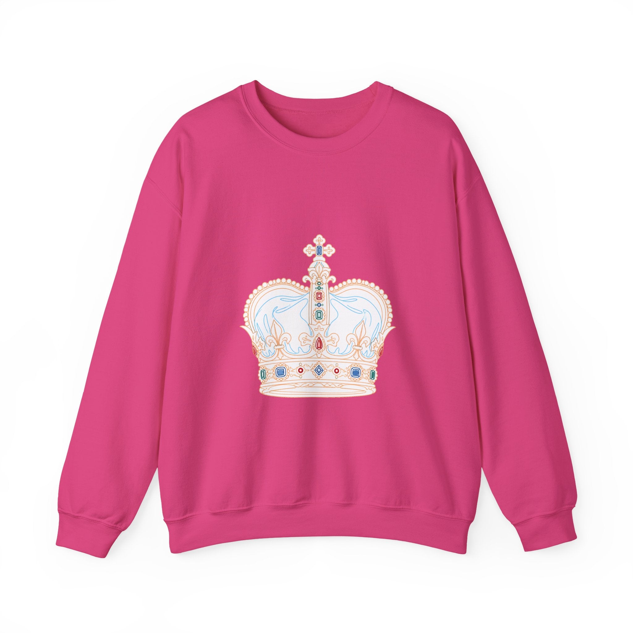Matching Couple Sweatshirt - Crown & Shield Matching Couple Comfort Colors Crew Minimalist Art His Hers Christmas Gift - Design A