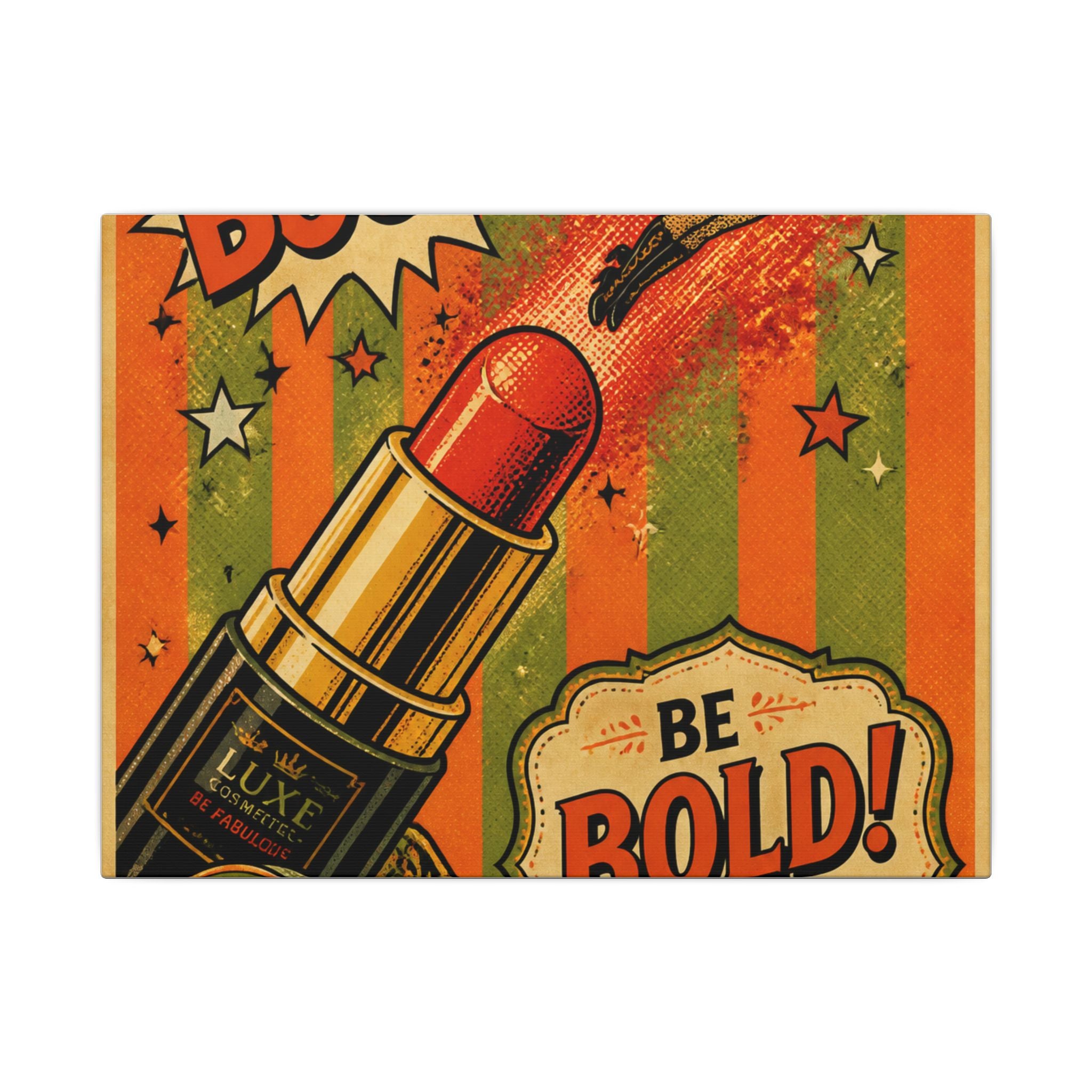 Lipstick Cannon Wall Art Canvas 16×20 Pop Art Living Room Decor Maximalist Print
