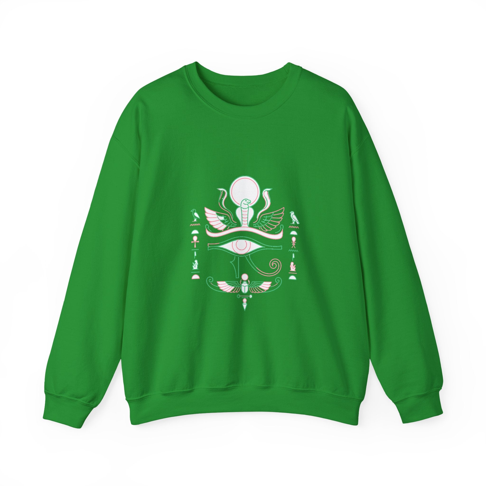 Matching Couple Sweatshirt - Eye of Ra & Horus Matching Couple Comfort Colors Crew Minimalist Art His Hers Christmas Gift - Design A