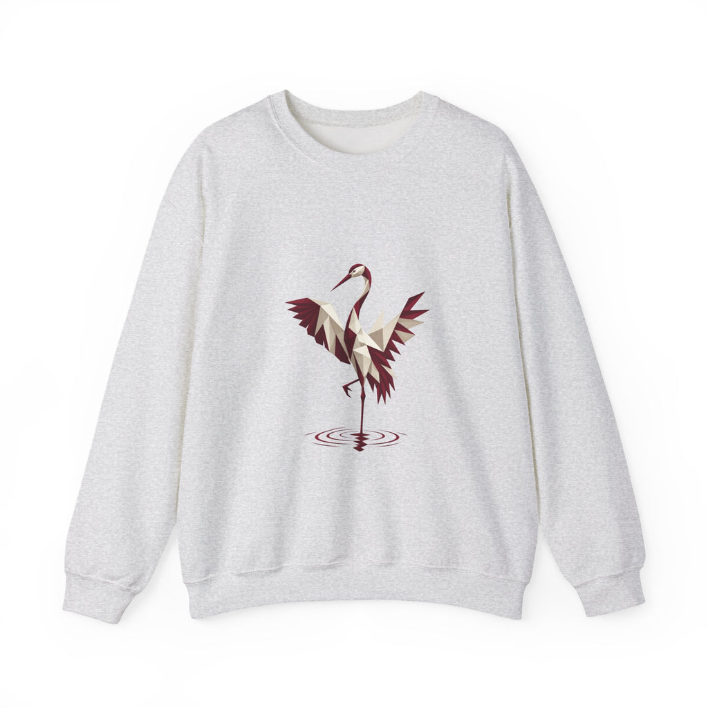 Matching Couple Sweatshirt - Tiger & Crane Matching Couple Crewneck Sweatshirt Geometric Art His Hers Couple Gift - Design B