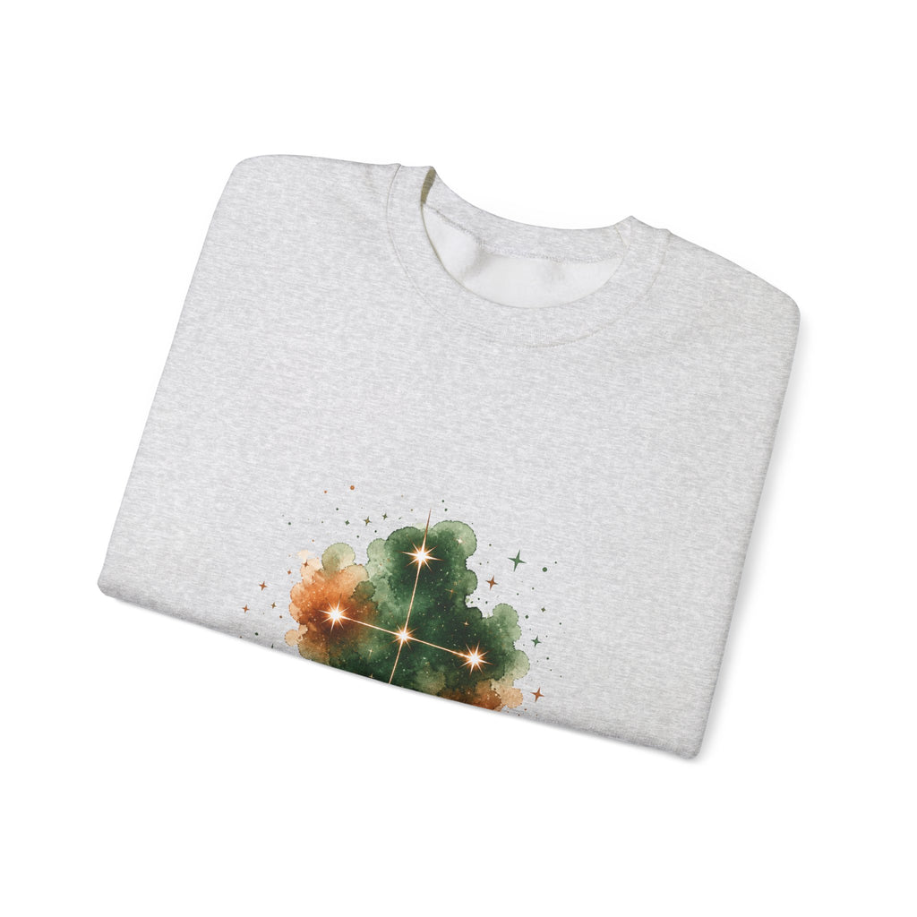 Matching Couple Sweatshirt - Aurora & Southern Cross Matching Couple Premium Fleece Sweatshirt Watercolor Art His Hers Birthday Gift - Design B