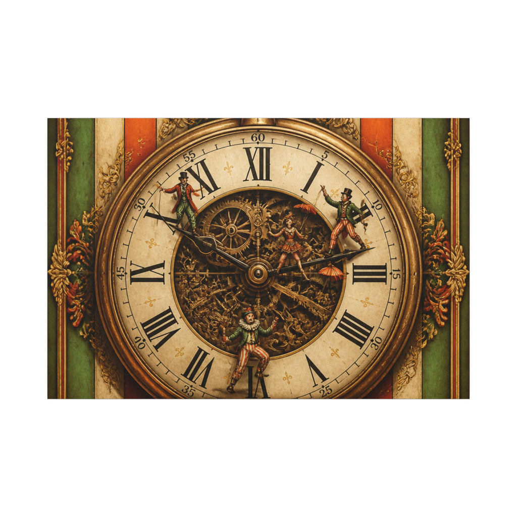 Pocket Watch Performers Wall Art Canvas 24×36 Baroque Studio Decor Maximalist Print