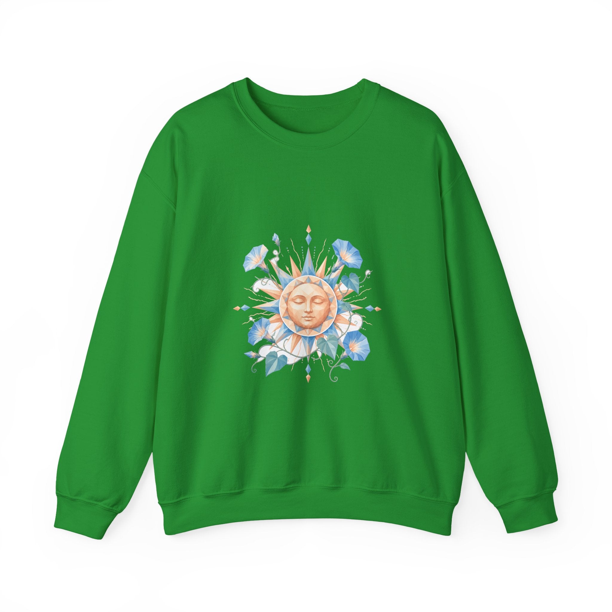 Matching Couple Sweatshirt - Sun & Moon Matching Couple Premium Fleece Sweatshirt Geometric Art His Hers Love Gift - Design B